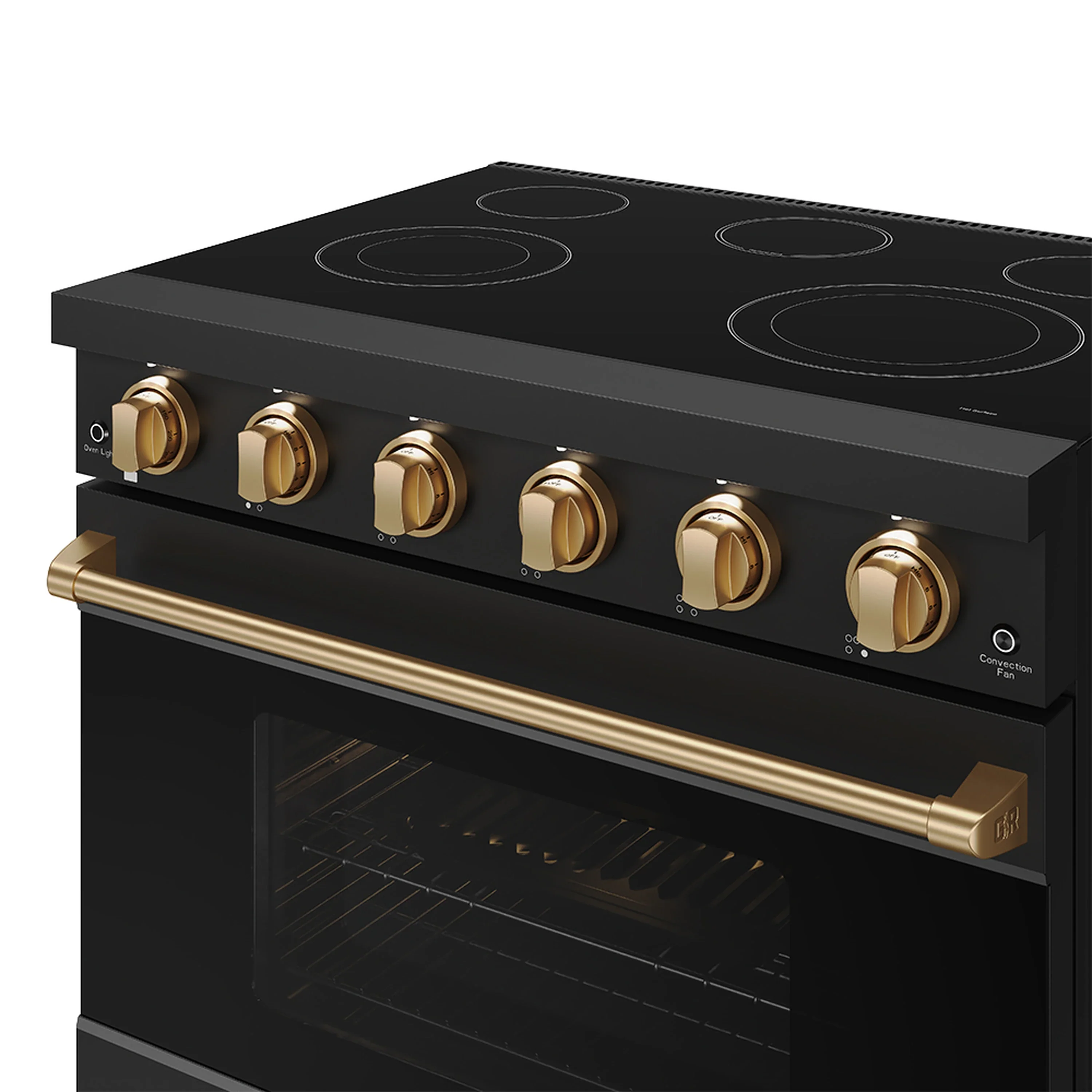 Gordon Ramsay by Thor Kitchen 36-inch Professional Electric Range in Black with Bronze Trim (RSE36PB-BRZ) - Image 7