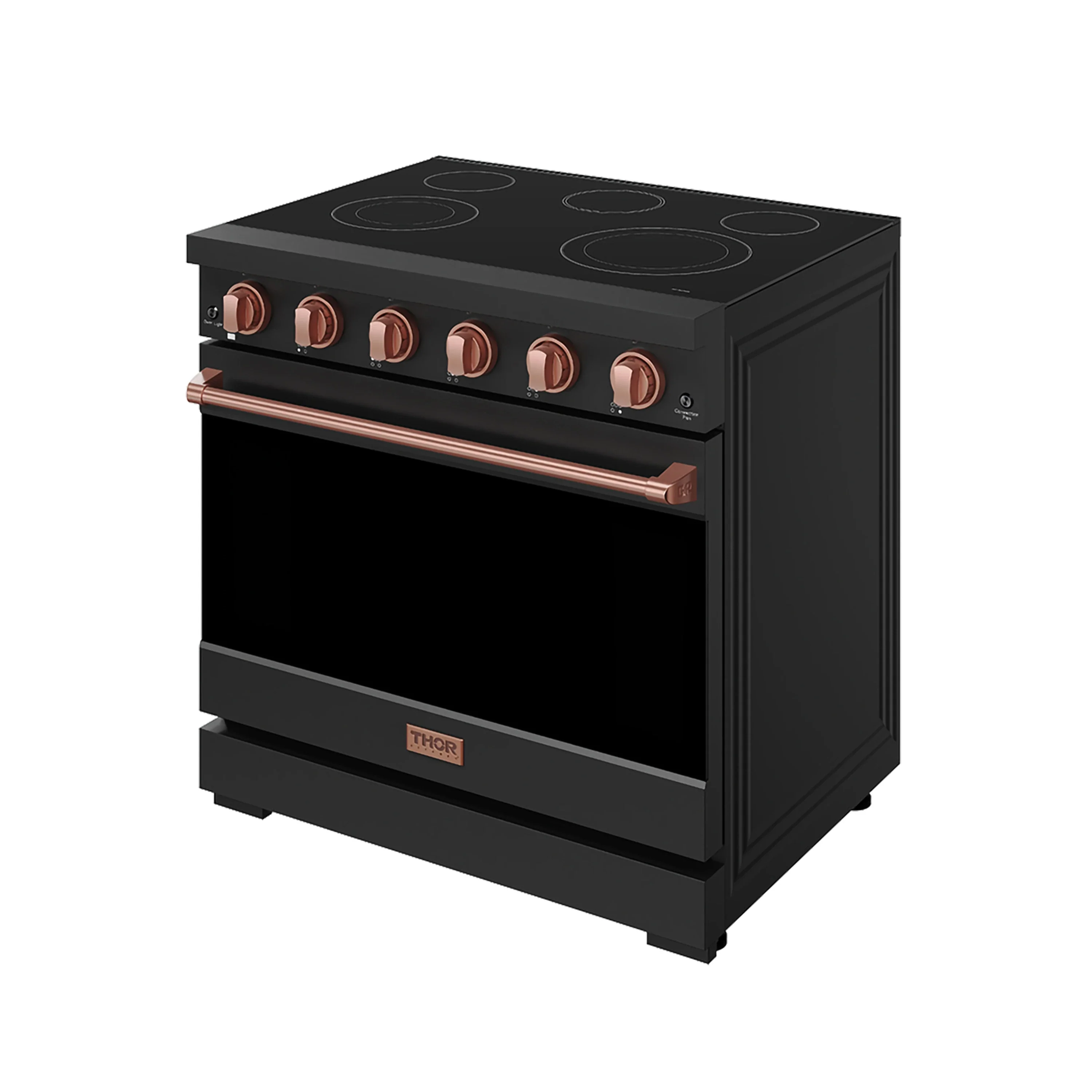 Gordon Ramsay by Thor Kitchen 36-inch Professional Electric Range in Black with Rose Gold Trim (RSE36PB-RSG) - Image 4