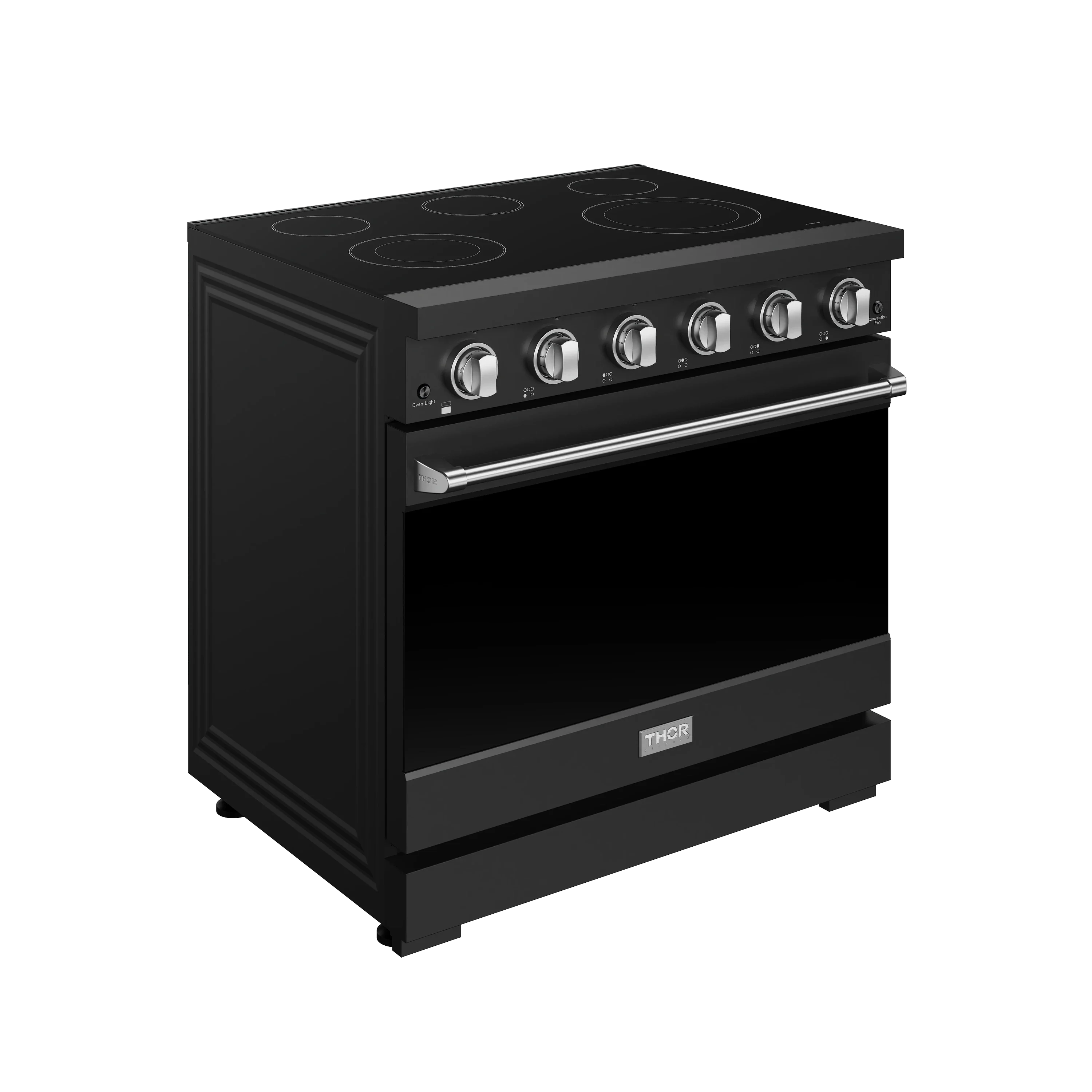 Gordon Ramsay by Thor Kitchen 36-inch Professional Electric Range in Black with Stainless Steel Trim (RSE36PB-SS) - Image 2