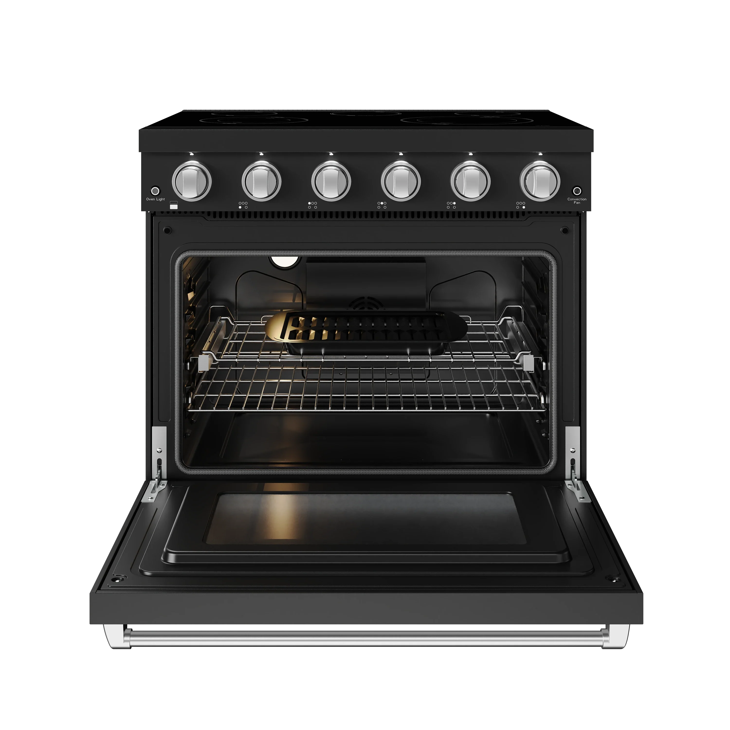 Gordon Ramsay by Thor Kitchen 36-inch Professional Electric Range in Black with Stainless Steel Trim (RSE36PB-SS) - Image 4