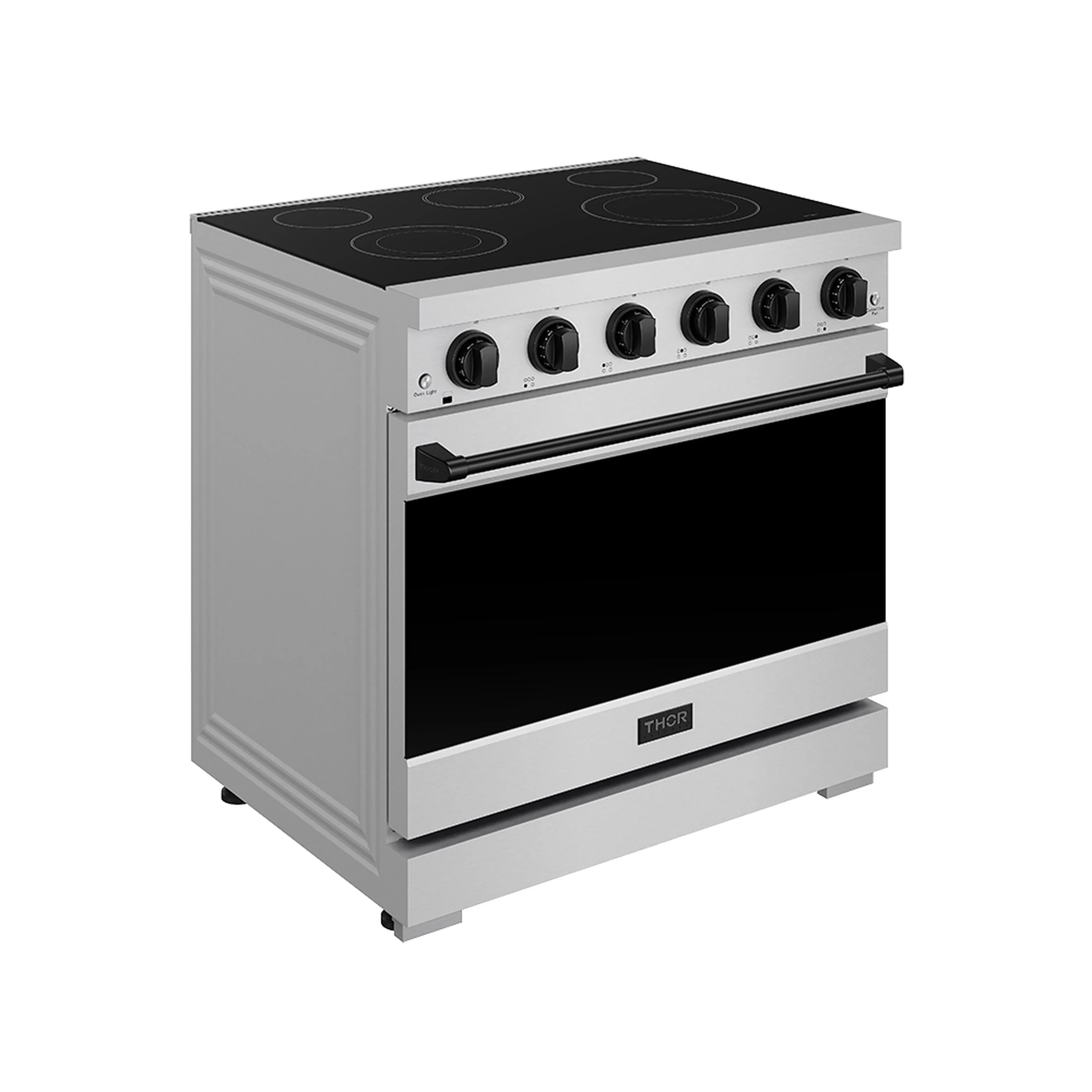 Gordon Ramsay by Thor Kitchen 36-inch Professional Electric Range in Stainless Steel with Black Trim (RSE36P-BLK) - Image 3