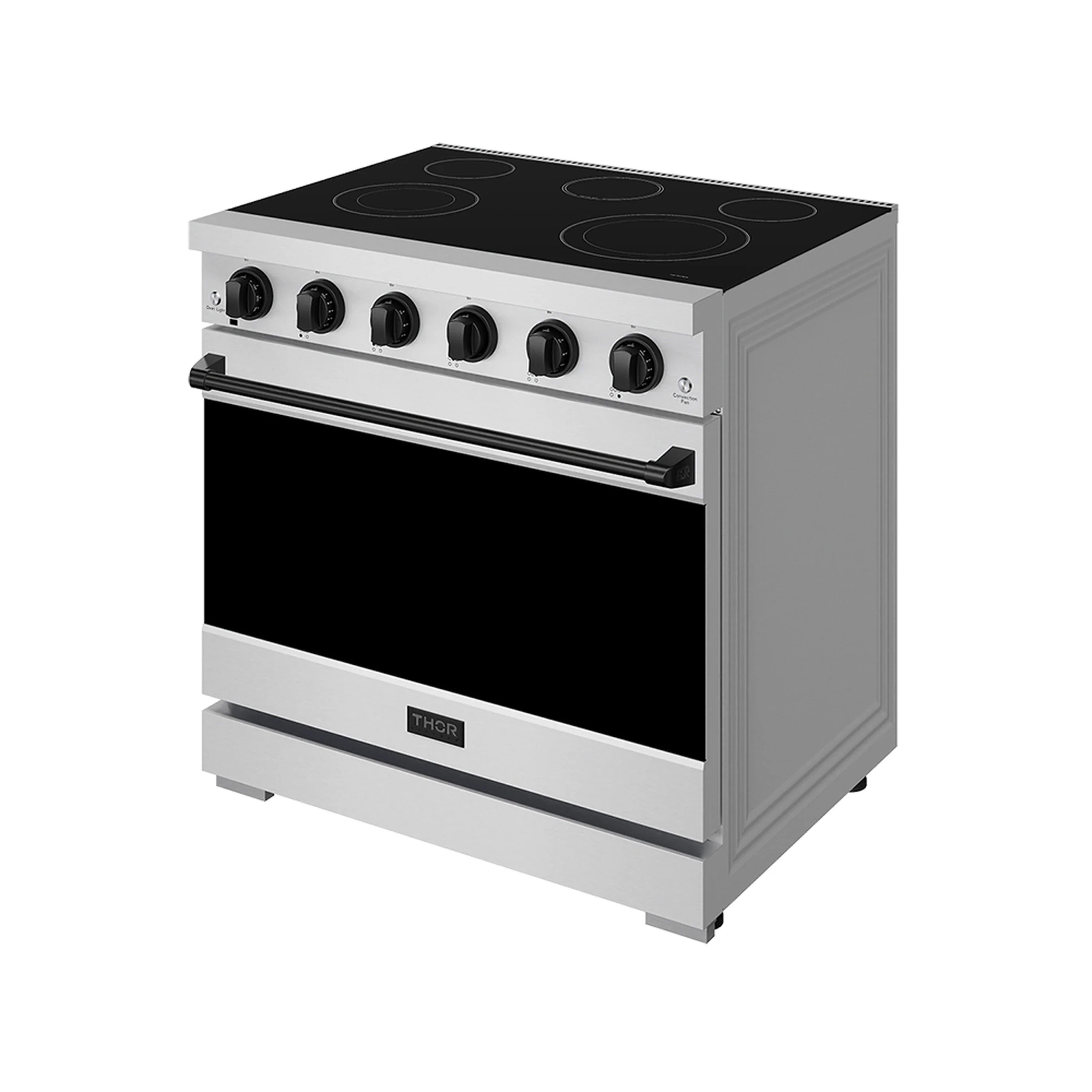 Gordon Ramsay by Thor Kitchen 36-inch Professional Electric Range in Stainless Steel with Black Trim (RSE36P-BLK) - Image 4
