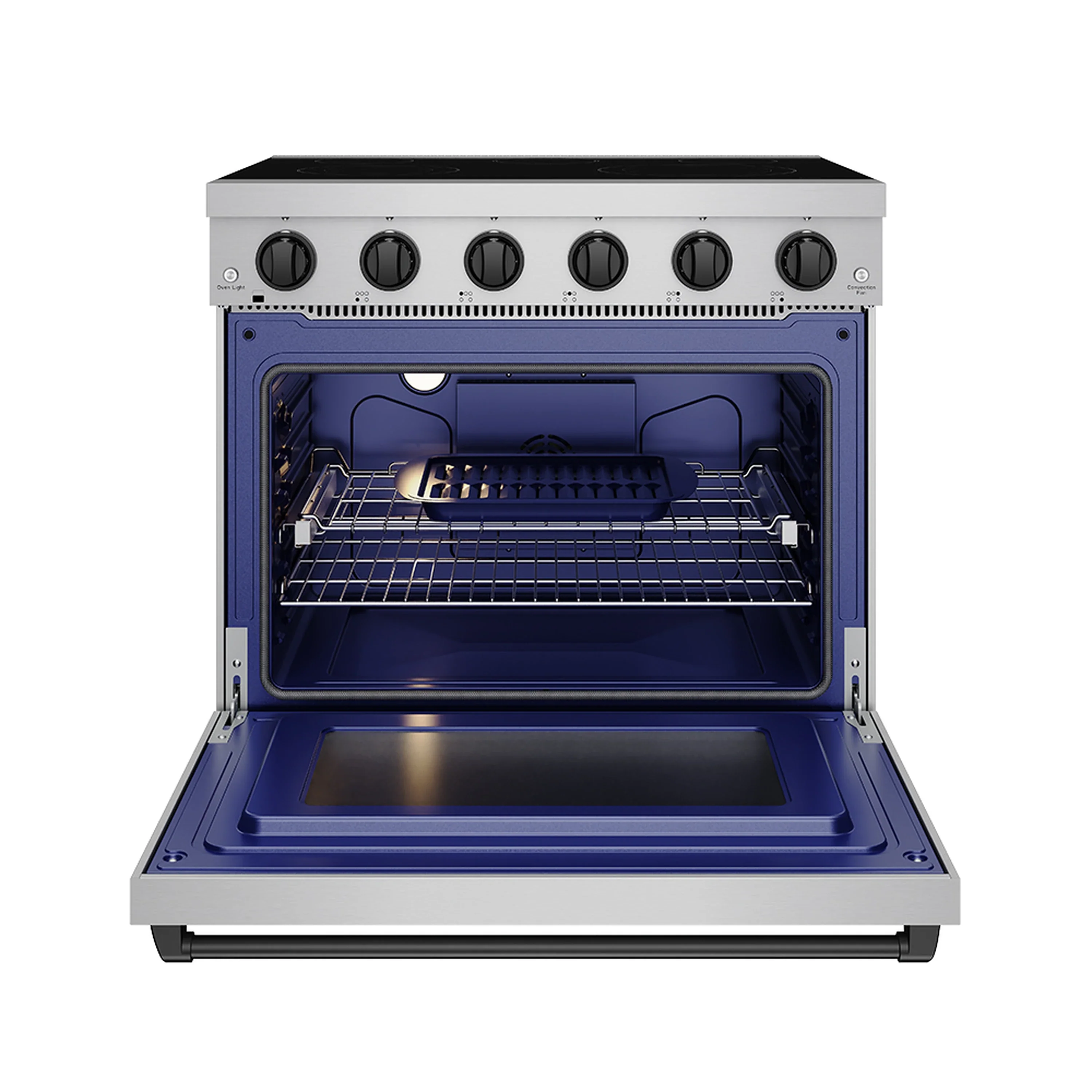 Gordon Ramsay by Thor Kitchen 36-inch Professional Electric Range in Stainless Steel with Black Trim (RSE36P-BLK) - Image 6