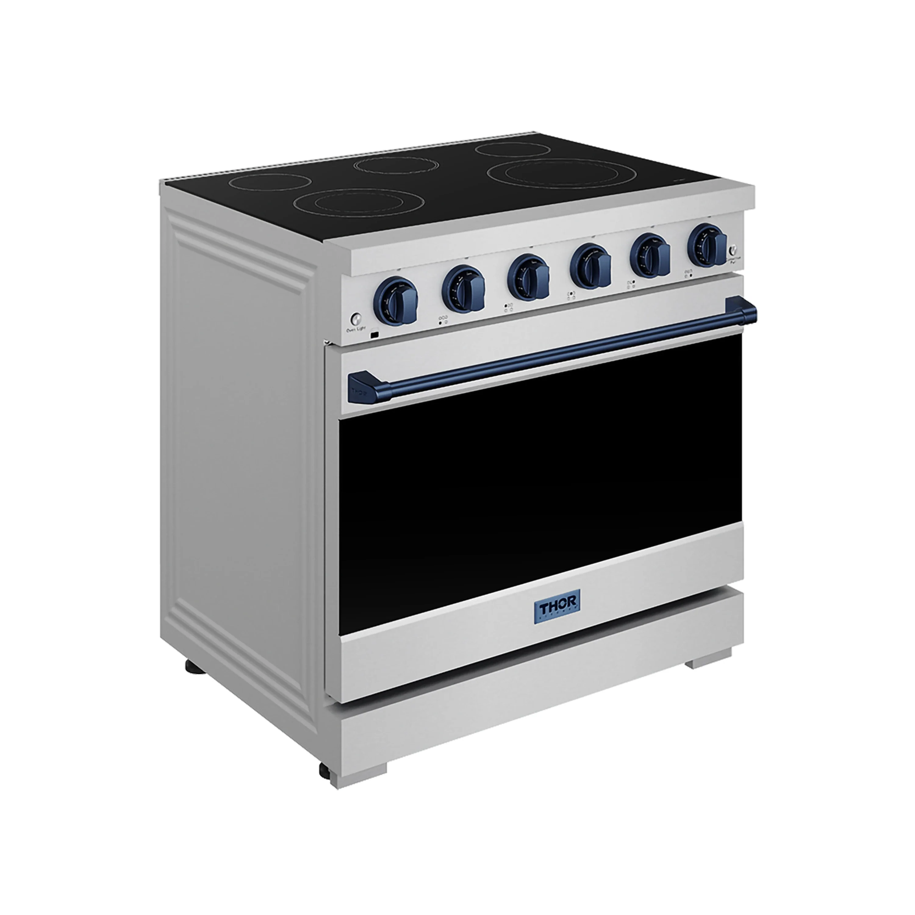 Gordon Ramsay by Thor Kitchen 36-inch Professional Electric Range in Stainless Steel with Blue Trim (RSE36P-BLU) - Image 3
