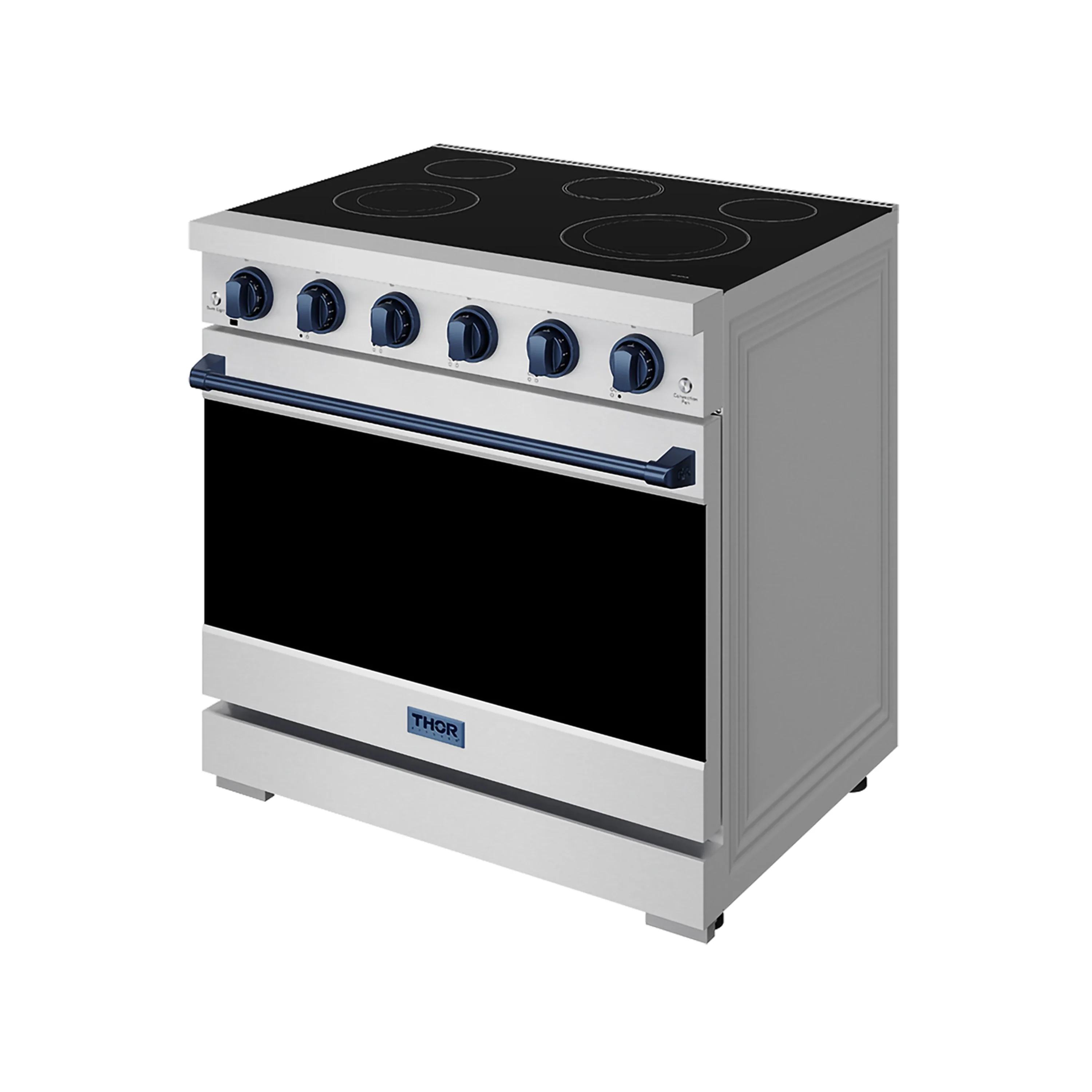 Gordon Ramsay by Thor Kitchen 36-inch Professional Electric Range in Stainless Steel with Blue Trim (RSE36P-BLU) - Image 4