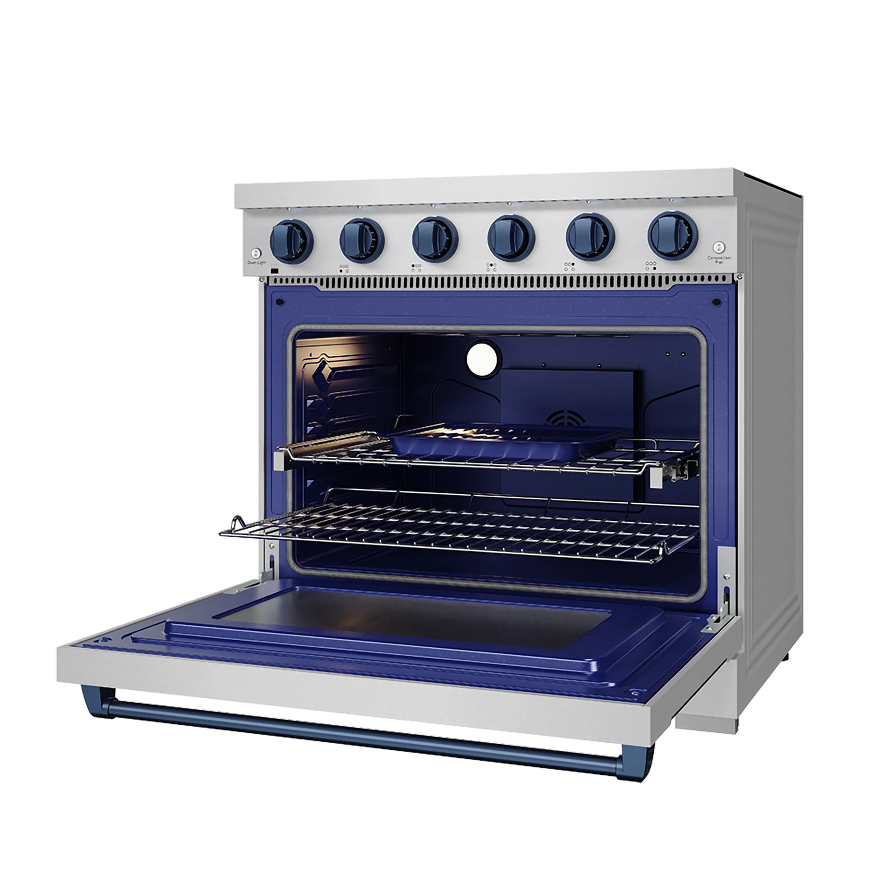 Gordon Ramsay by Thor Kitchen 36-inch Professional Electric Range in Stainless Steel with Blue Trim (RSE36P-BLU) - Image 7