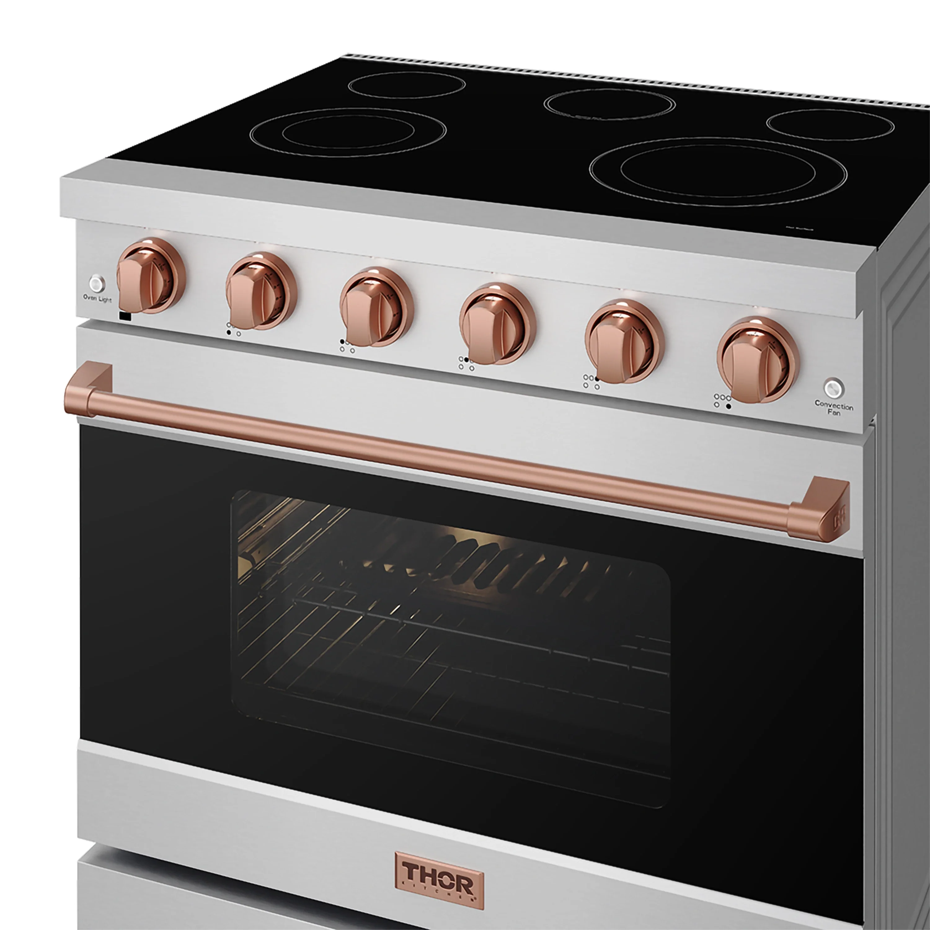 Gordon Ramsay by Thor Kitchen 36-inch Professional Electric Range in Stainless Steel with Rose Gold Trim (RSE36P-RSG) - Image 4