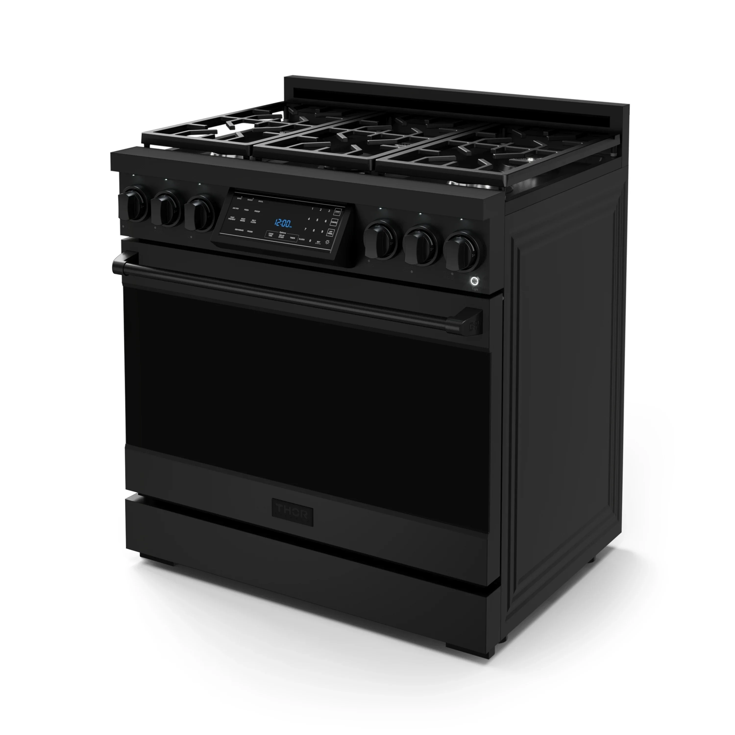 Gordon Ramsay by Thor Kitchen 36-Inch Professional Propane Gas Range with Tilt Panel Touch Control and 6.0 Cu. Ft. Self Clean Oven in Black (RSG36BLP) - Image 6