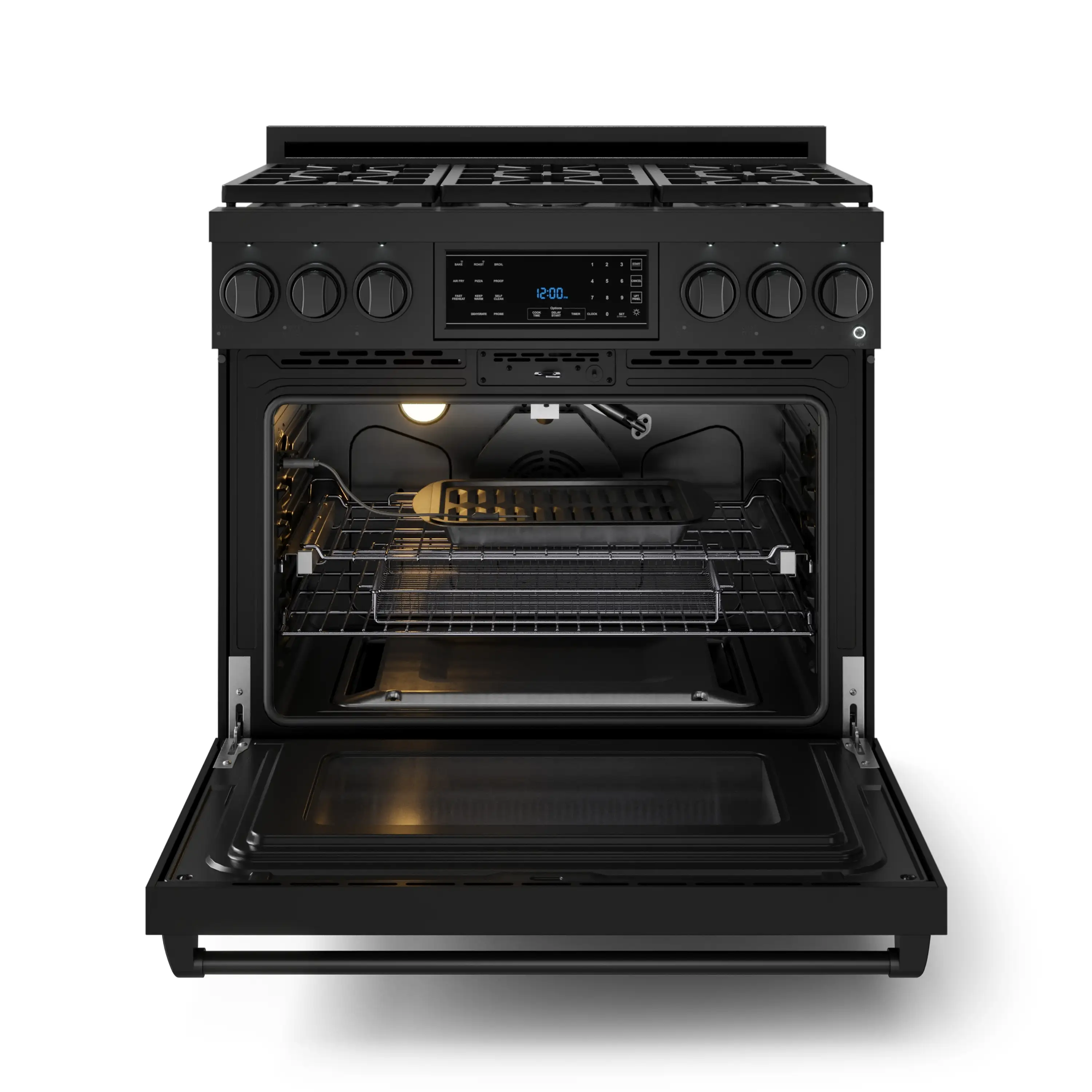 Gordon Ramsay by Thor Kitchen 36-Inch Professional Propane Gas Range with Tilt Panel Touch Control and 6.0 Cu. Ft. Self Clean Oven in Black (RSG36BLP) - Image 7
