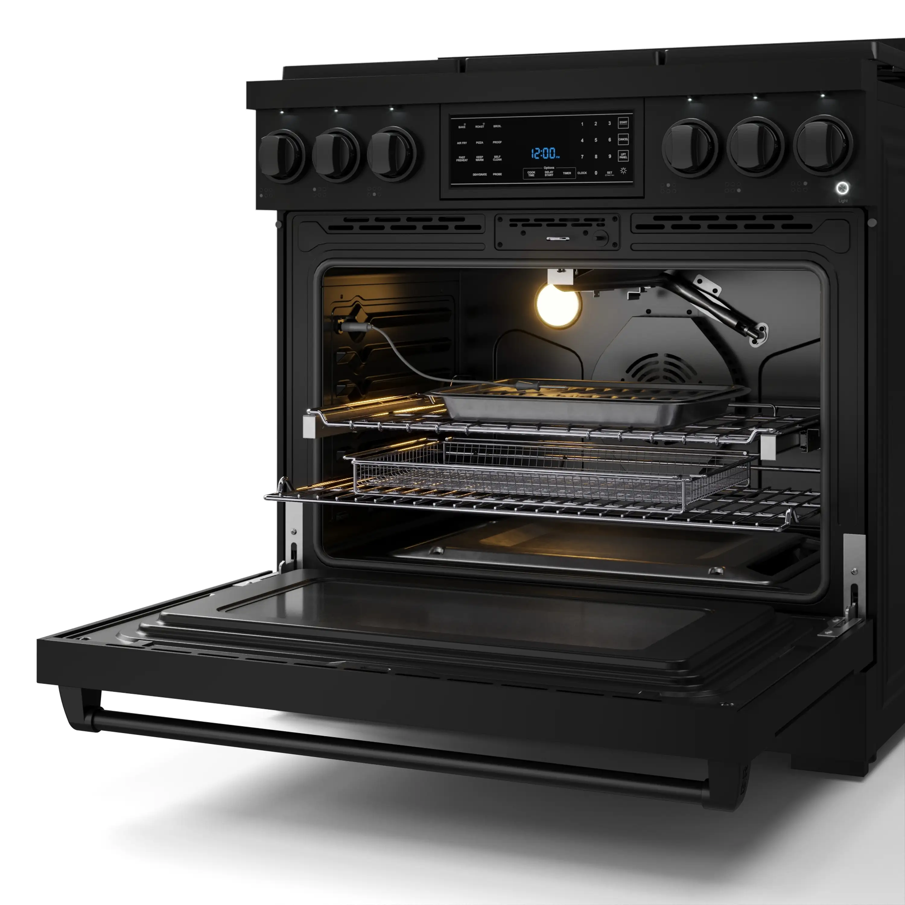 Gordon Ramsay by Thor Kitchen 36-Inch Professional Propane Gas Range with Tilt Panel Touch Control and 6.0 Cu. Ft. Self Clean Oven in Black (RSG36BLP) - Image 8