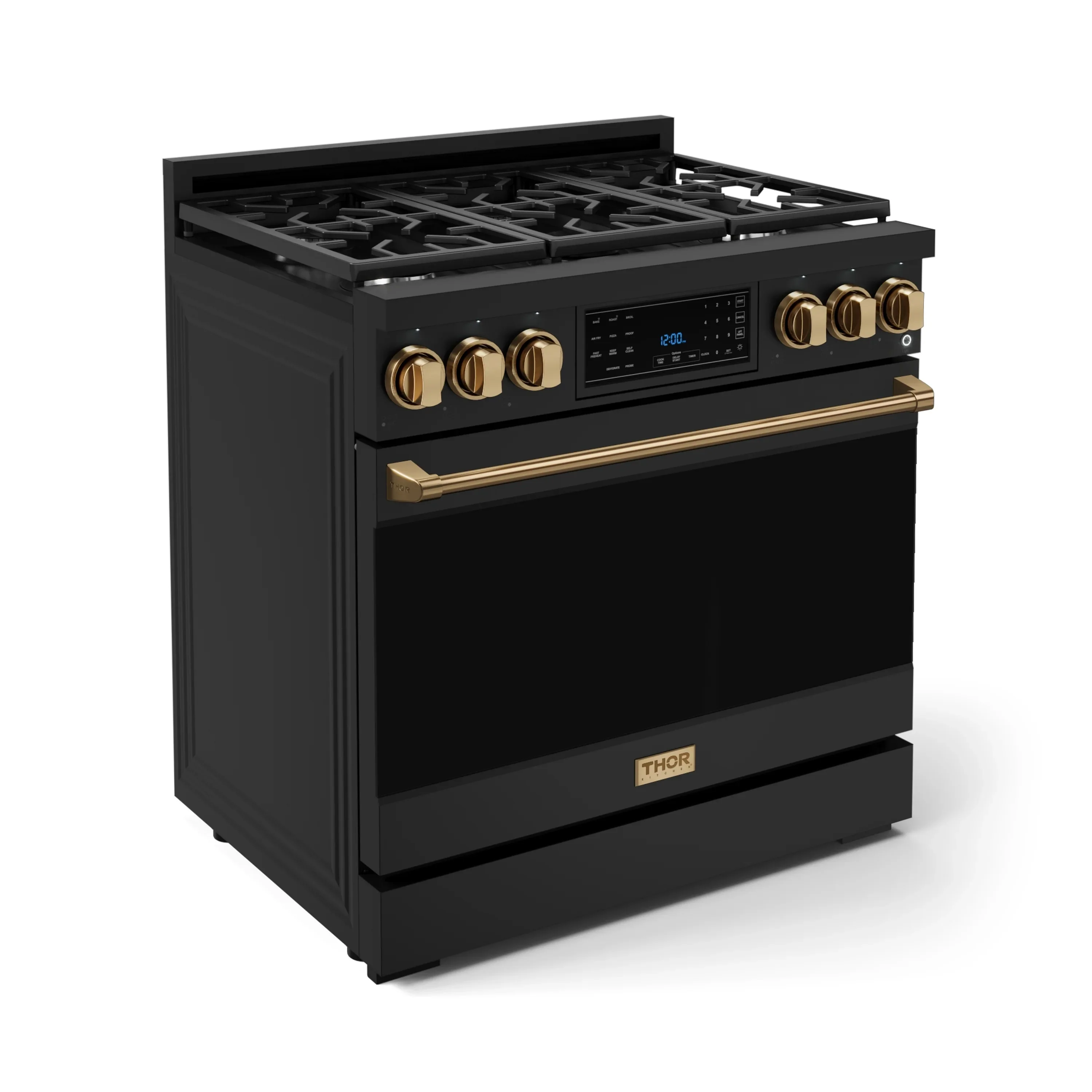 Gordon Ramsay by Thor Kitchen 36-Inch Professional Propane Gas Range with Tilt Panel Touch Control and 6.0 Cu. Ft. Self Clean Oven in Black with Bronze Trim (RSG36BLP-BRZ) - Image 6