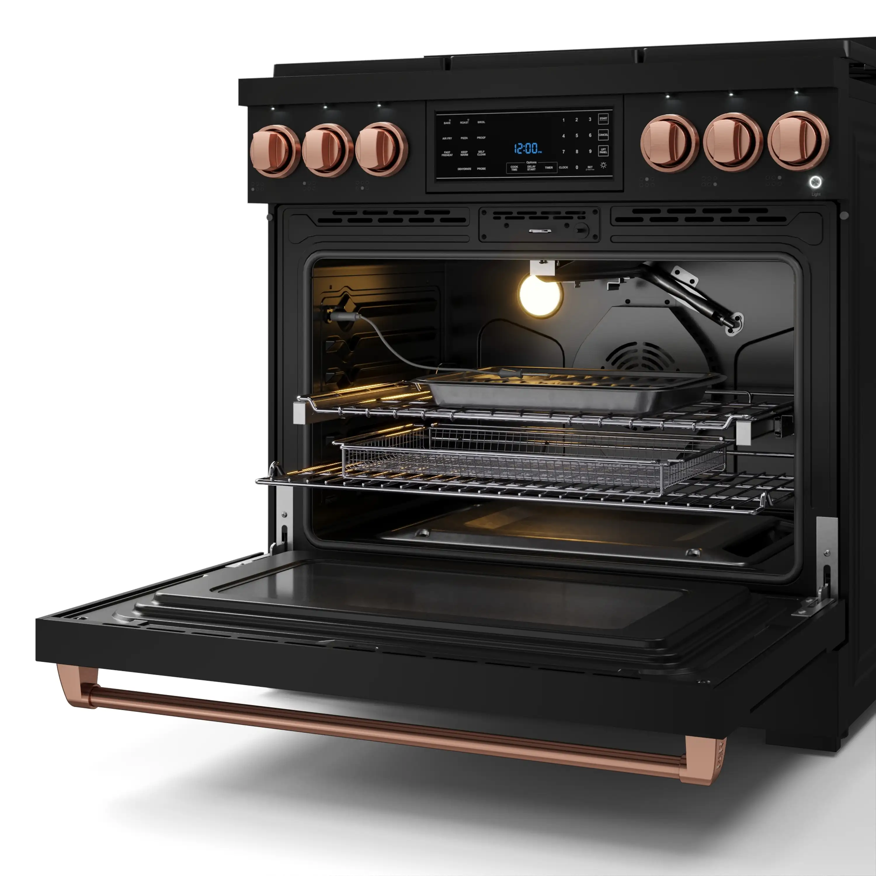 Gordon Ramsay by Thor Kitchen 36-Inch Professional Propane Gas Range with Tilt Panel Touch Control and 6.0 Cu. Ft. Self Clean Oven in Black with Rose Gold Trim (RSG36BLP-RSG) - Image 8