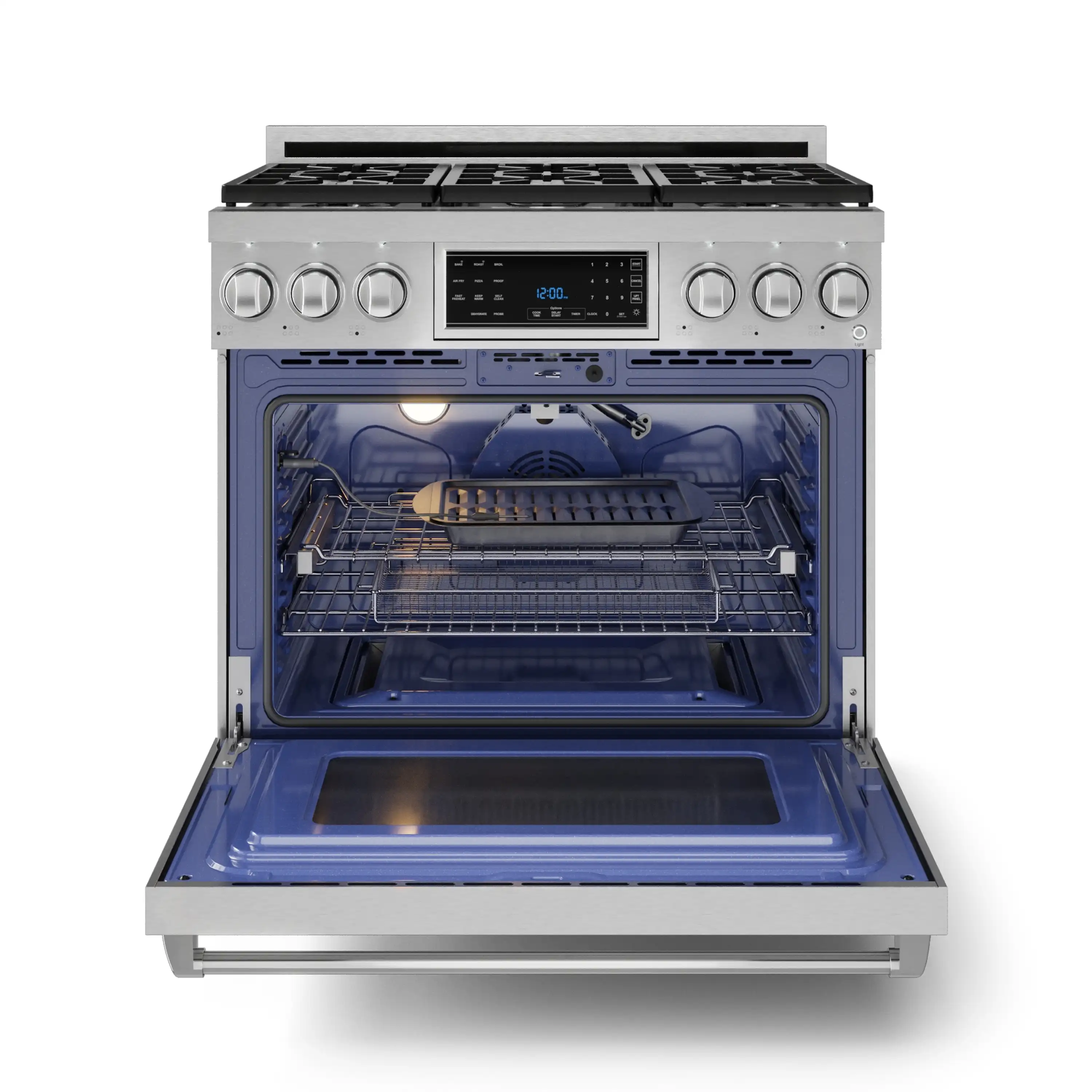 Gordon Ramsay by Thor Kitchen 36-Inch Professional Propane Gas Range with Tilt Panel Touch Control and 6.0 Cu. Ft. Self Clean Oven in Stainless Steel (RSG36LP) - Image 7