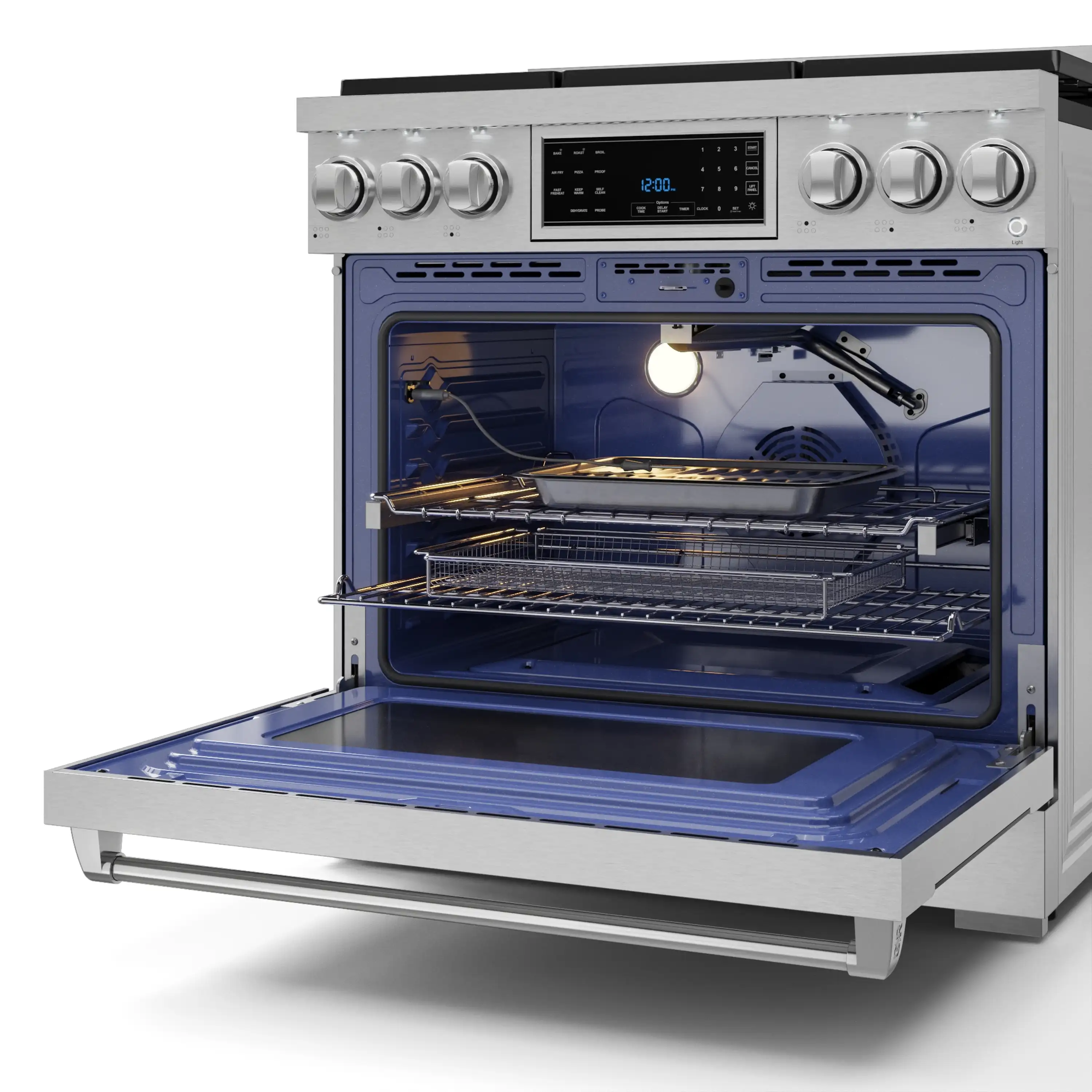 Gordon Ramsay by Thor Kitchen 36-Inch Professional Propane Gas Range with Tilt Panel Touch Control and 6.0 Cu. Ft. Self Clean Oven in Stainless Steel (RSG36LP) - Image 8