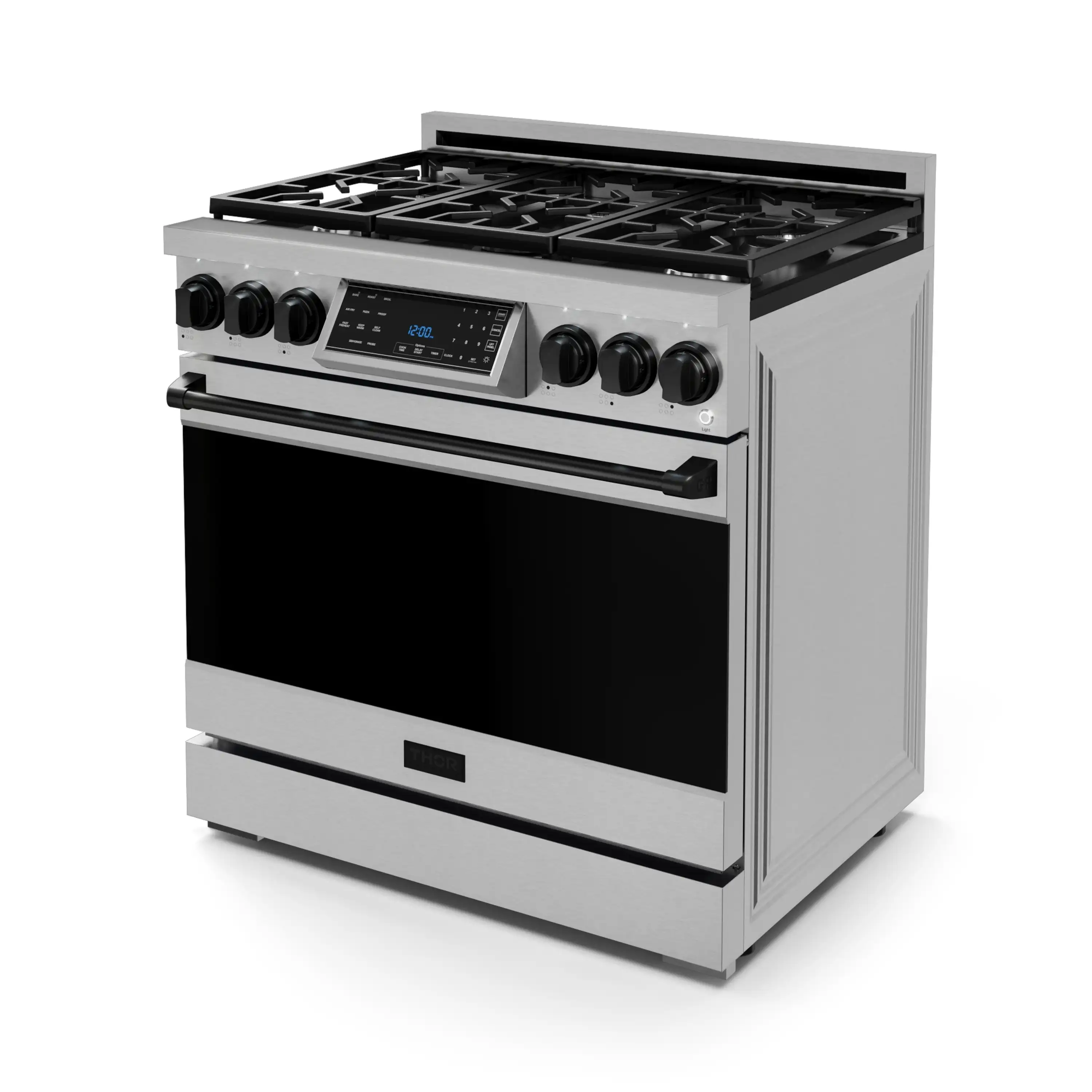 Gordon Ramsay by Thor Kitchen 36-Inch Professional Propane Gas Range with Tilt Panel Touch Control and 6.0 Cu. Ft. Self Clean Oven in Stainless Steel with Black Trim (RSG36LP-BLK) - Image 5