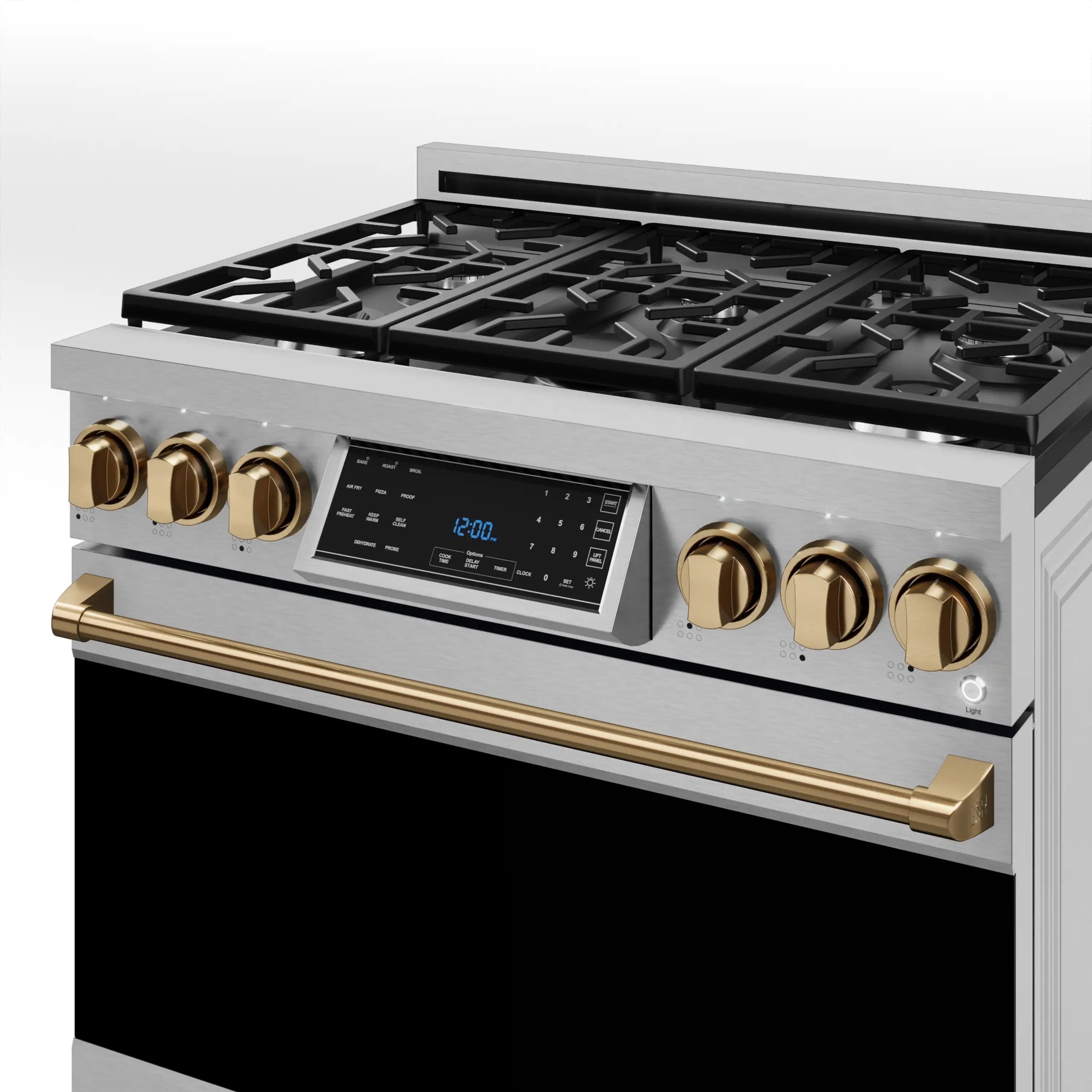 Gordon Ramsay by Thor Kitchen 36-Inch Professional Propane Gas Range with Tilt Panel Touch Control and 6.0 Cu. Ft. Self Clean Oven in Stainless Steel with Bronze Trim (RSG36LP-BRZ) - Image 12