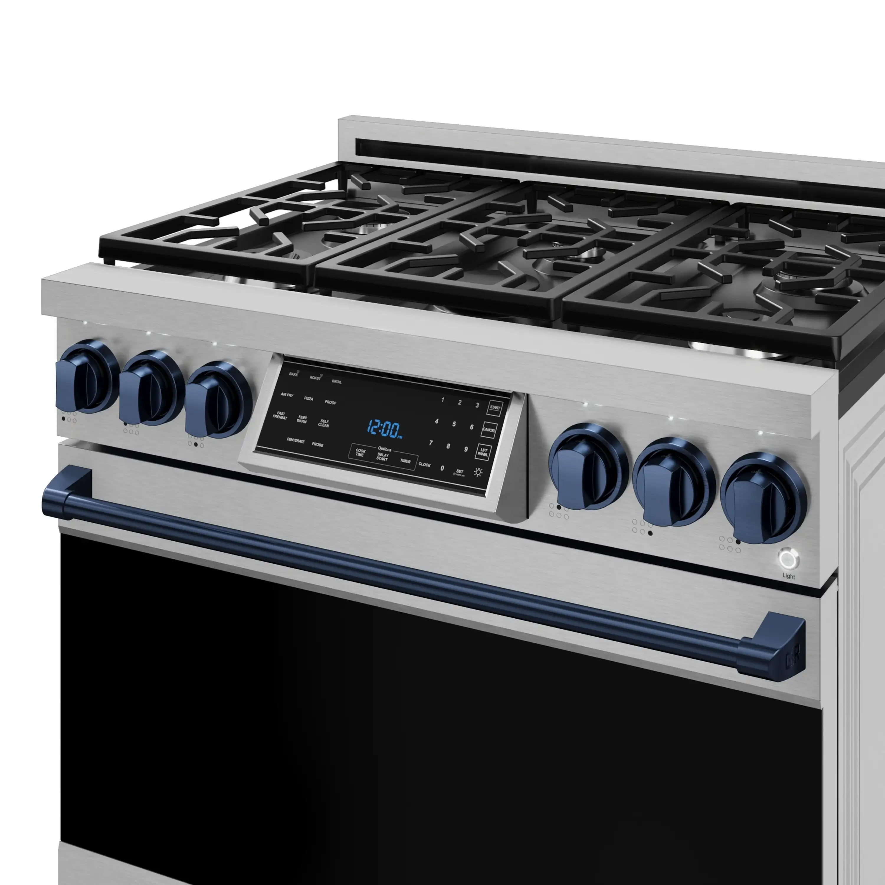Gordon Ramsay by Thor Kitchen 36-Inch Professional Propane Gas Range with Tilt Panel Touch Control and 6.0 Cu. Ft. Self Clean Oven in Stainless Steel with Navy Blue Trim (RSG36LP-BLU) - Image 10
