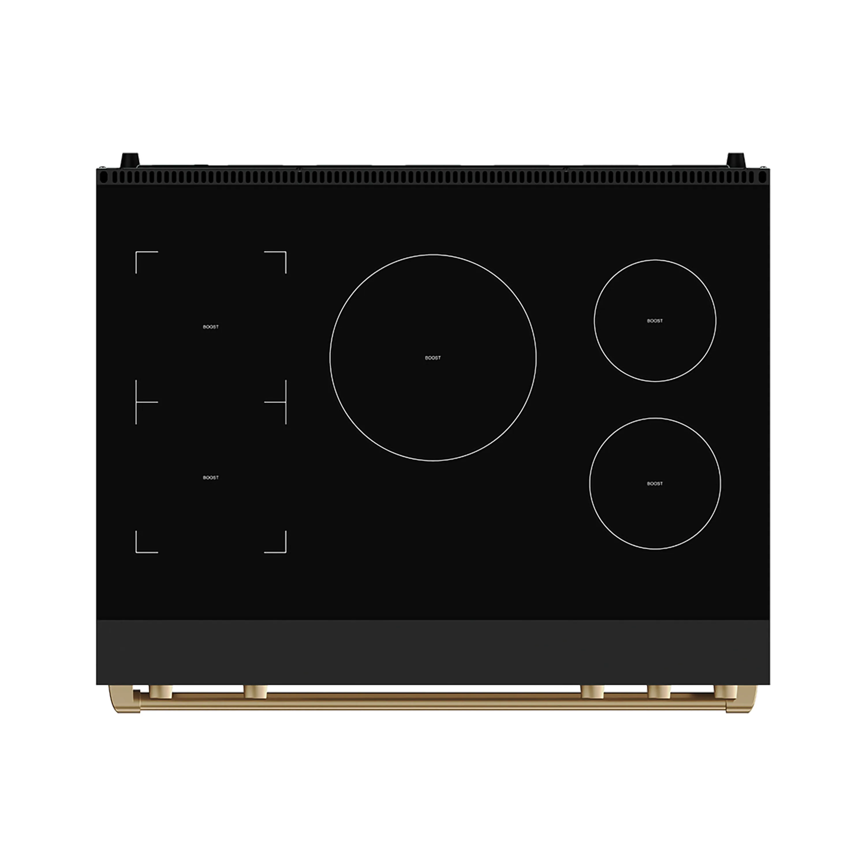 Gordon Ramsay by Thor Kitchen 36-Inch Professional Induction Range with Tilt Panel Touch Control in Black with Bronze Trim (RSI36B-BRZ) - Image 2