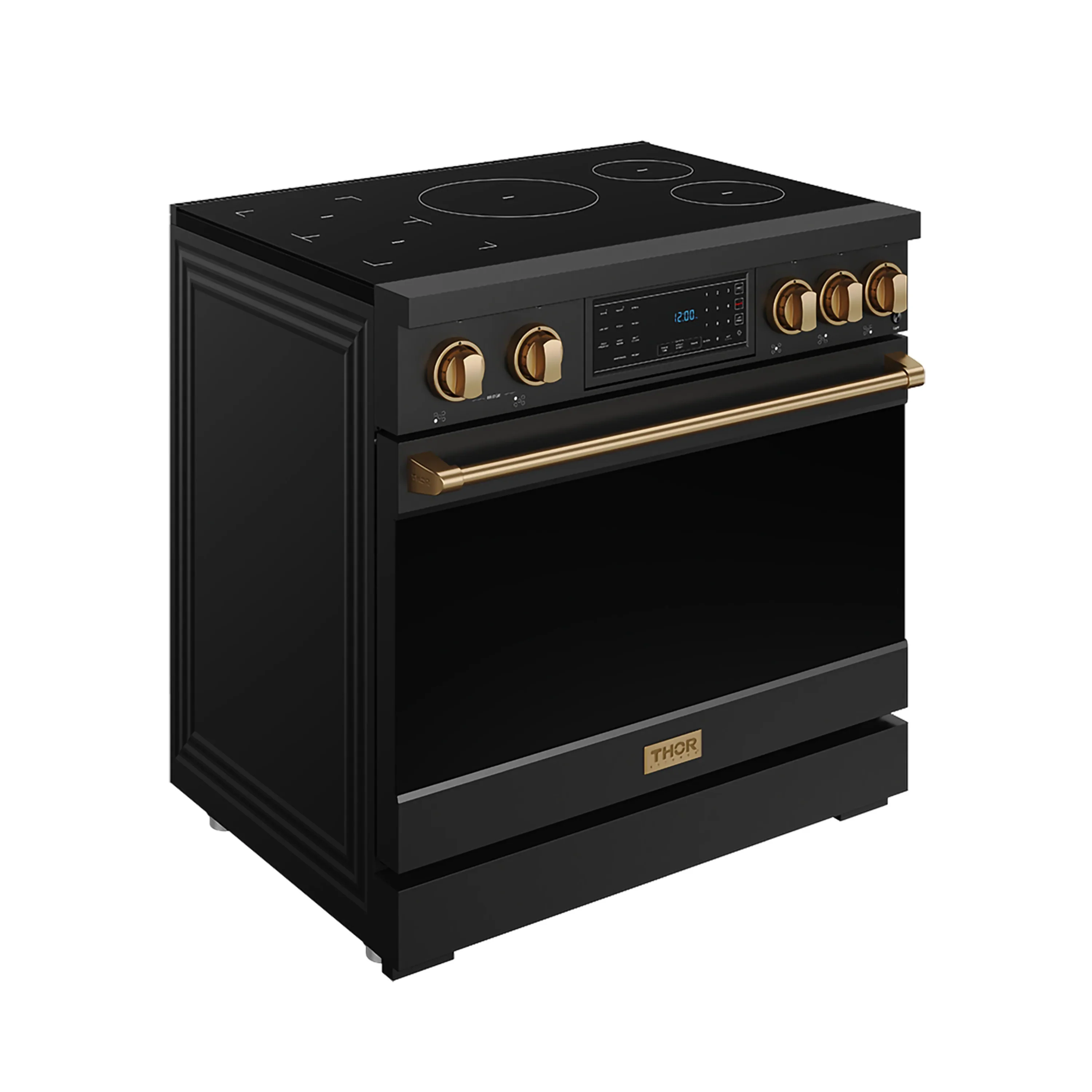 Gordon Ramsay by Thor Kitchen 36-Inch Professional Induction Range with Tilt Panel Touch Control in Black with Bronze Trim (RSI36B-BRZ) - Image 3