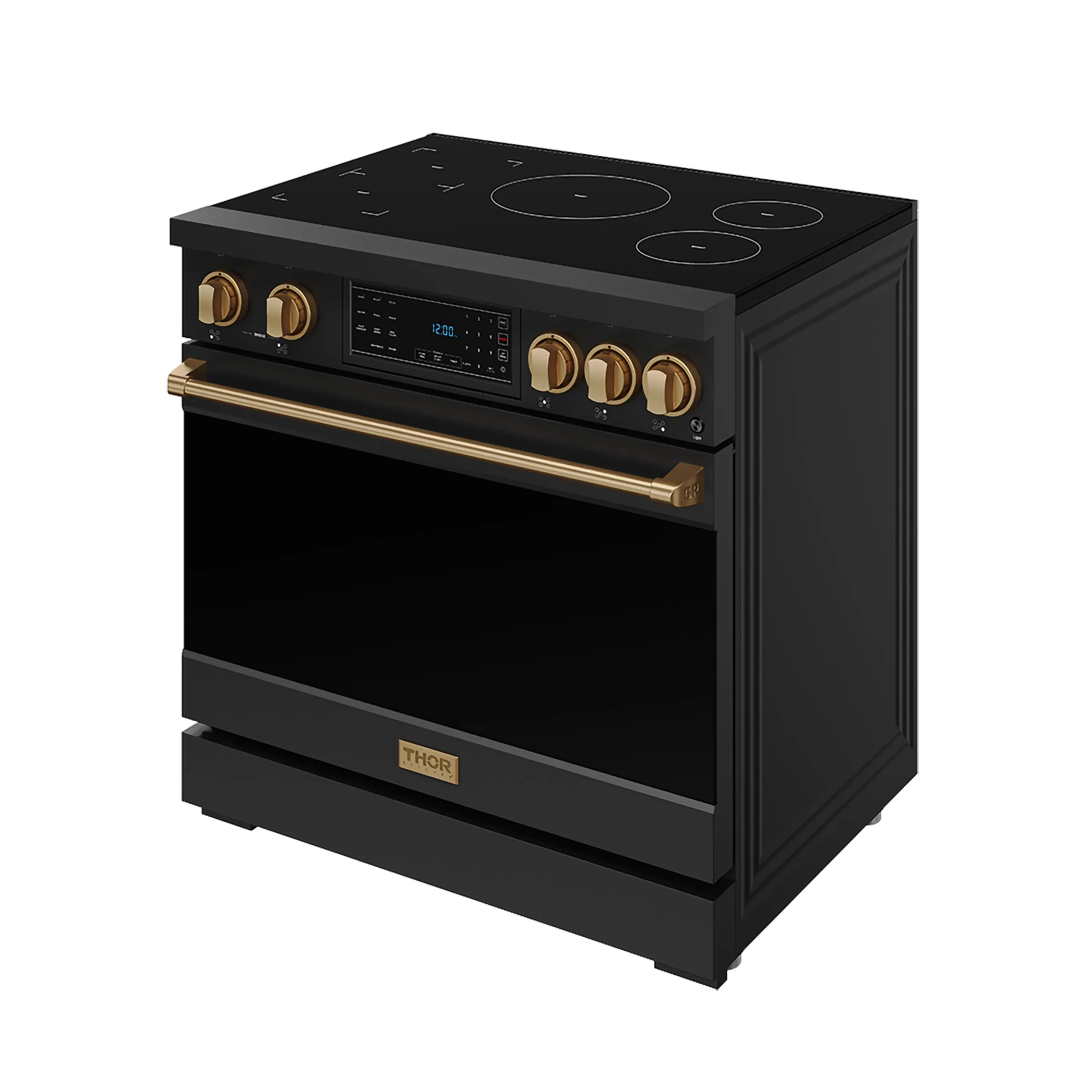 Gordon Ramsay by Thor Kitchen 36-Inch Professional Induction Range with Tilt Panel Touch Control in Black with Bronze Trim (RSI36B-BRZ) - Image 4