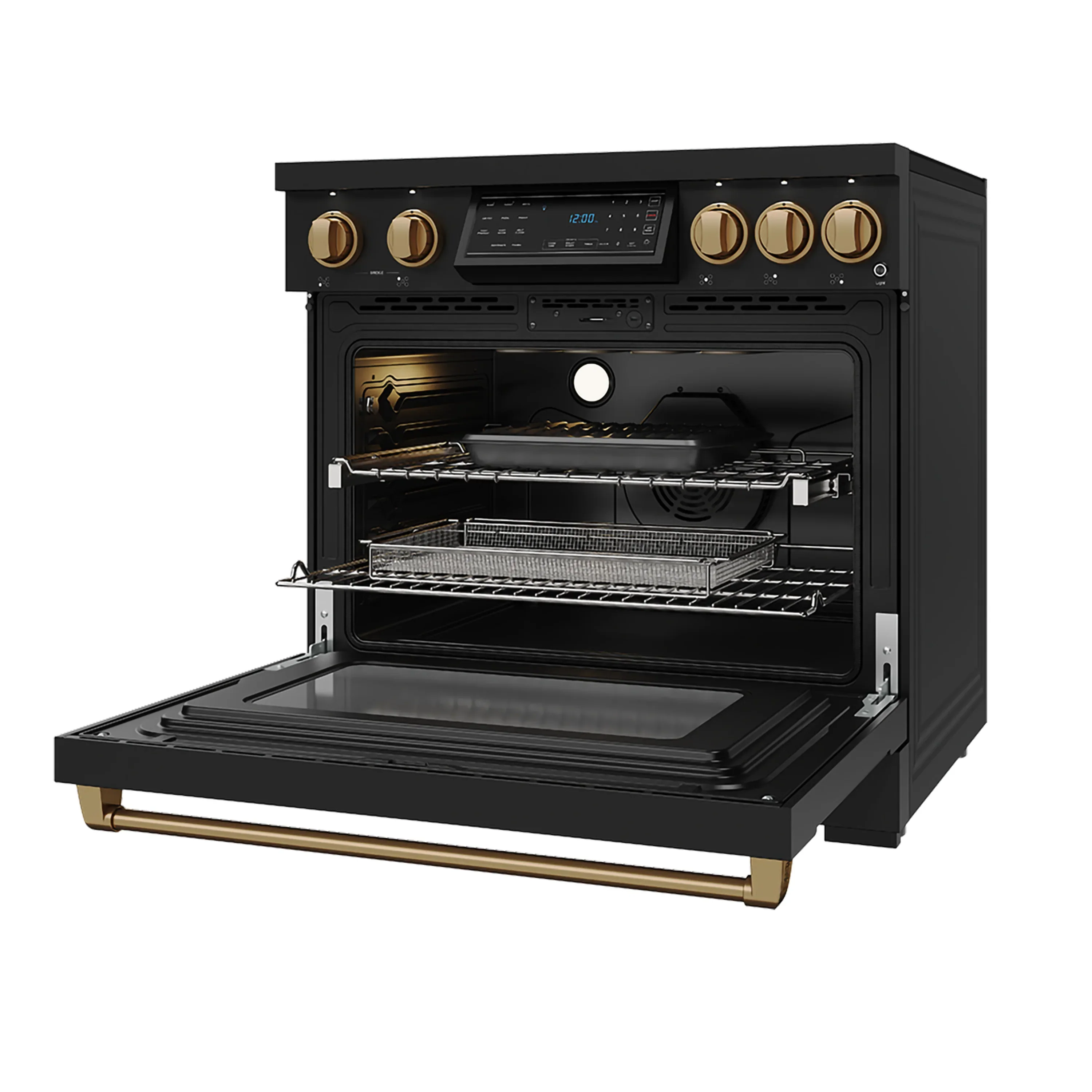 Gordon Ramsay by Thor Kitchen 36-Inch Professional Induction Range with Tilt Panel Touch Control in Black with Bronze Trim (RSI36B-BRZ) - Image 6