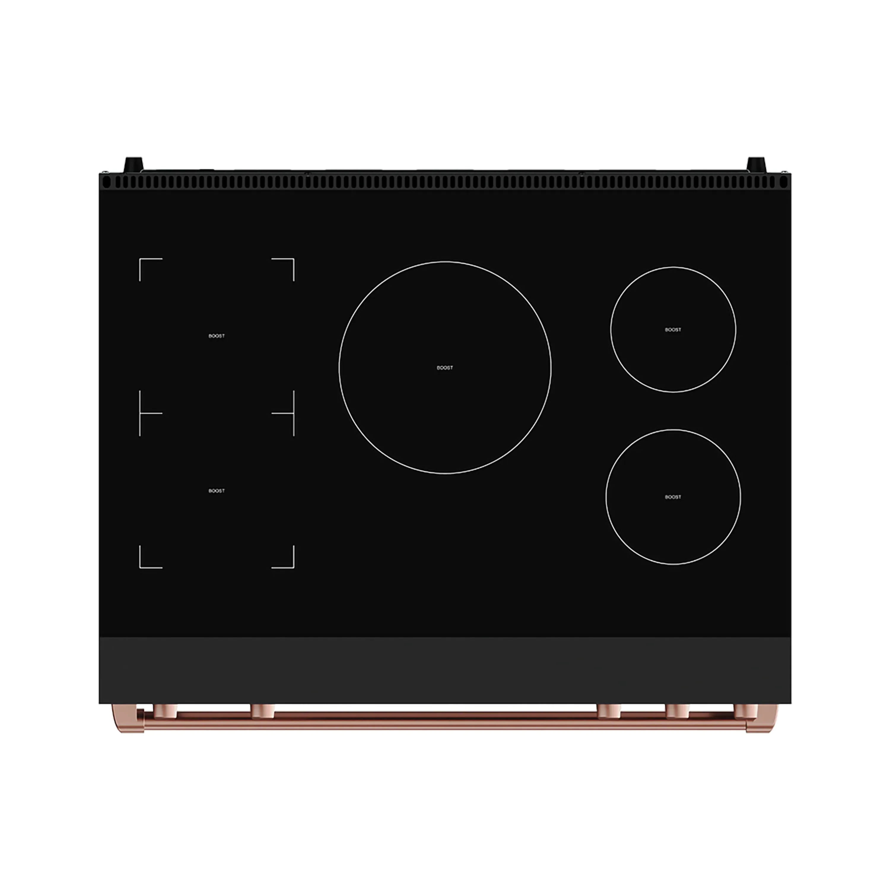 Gordon Ramsay by Thor Kitchen 36-Inch Professional Induction Range with Tilt Panel Touch Control in Black and Rose Gold (RSI36B-RSG) - Image 2