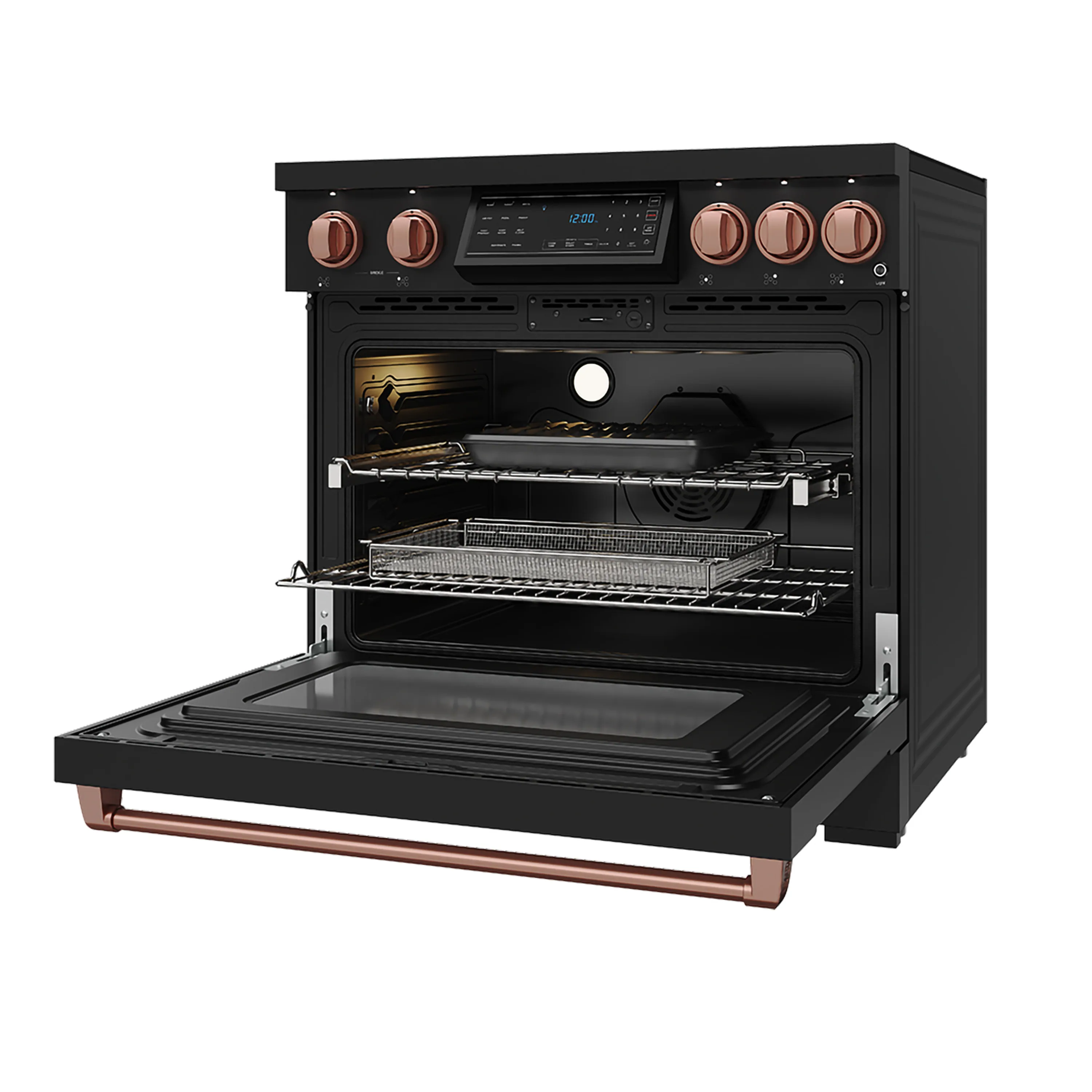 Gordon Ramsay by Thor Kitchen 36-Inch Professional Induction Range with Tilt Panel Touch Control in Black and Rose Gold (RSI36B-RSG) - Image 6