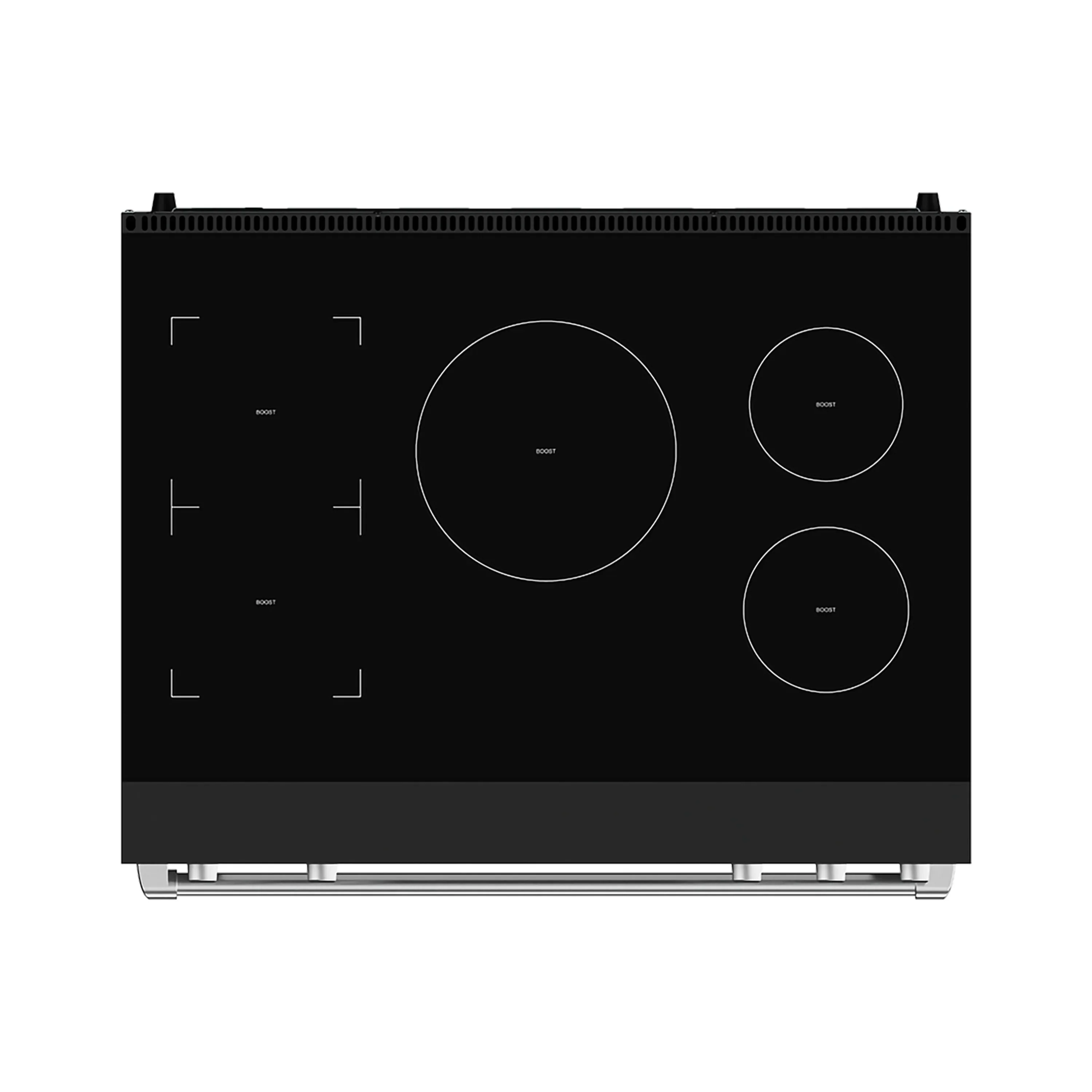 Gordon Ramsay by Thor Kitchen 36-Inch Professional Induction Range with Tilt Panel Touch Control in Black and Stainless Steel (RSI36B-SS) - Image 2
