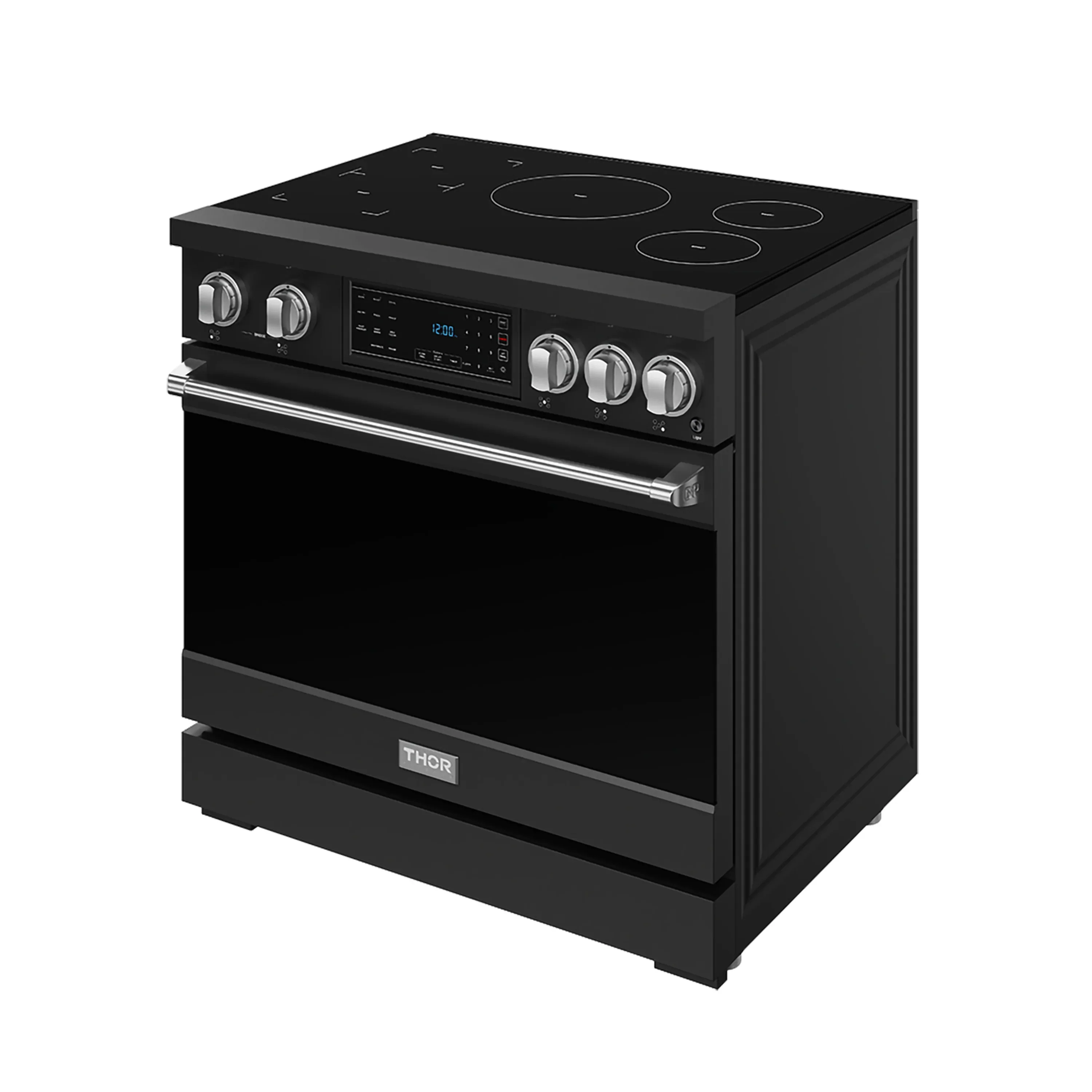 Gordon Ramsay by Thor Kitchen 36-Inch Professional Induction Range with Tilt Panel Touch Control in Black and Stainless Steel (RSI36B-SS) - Image 4
