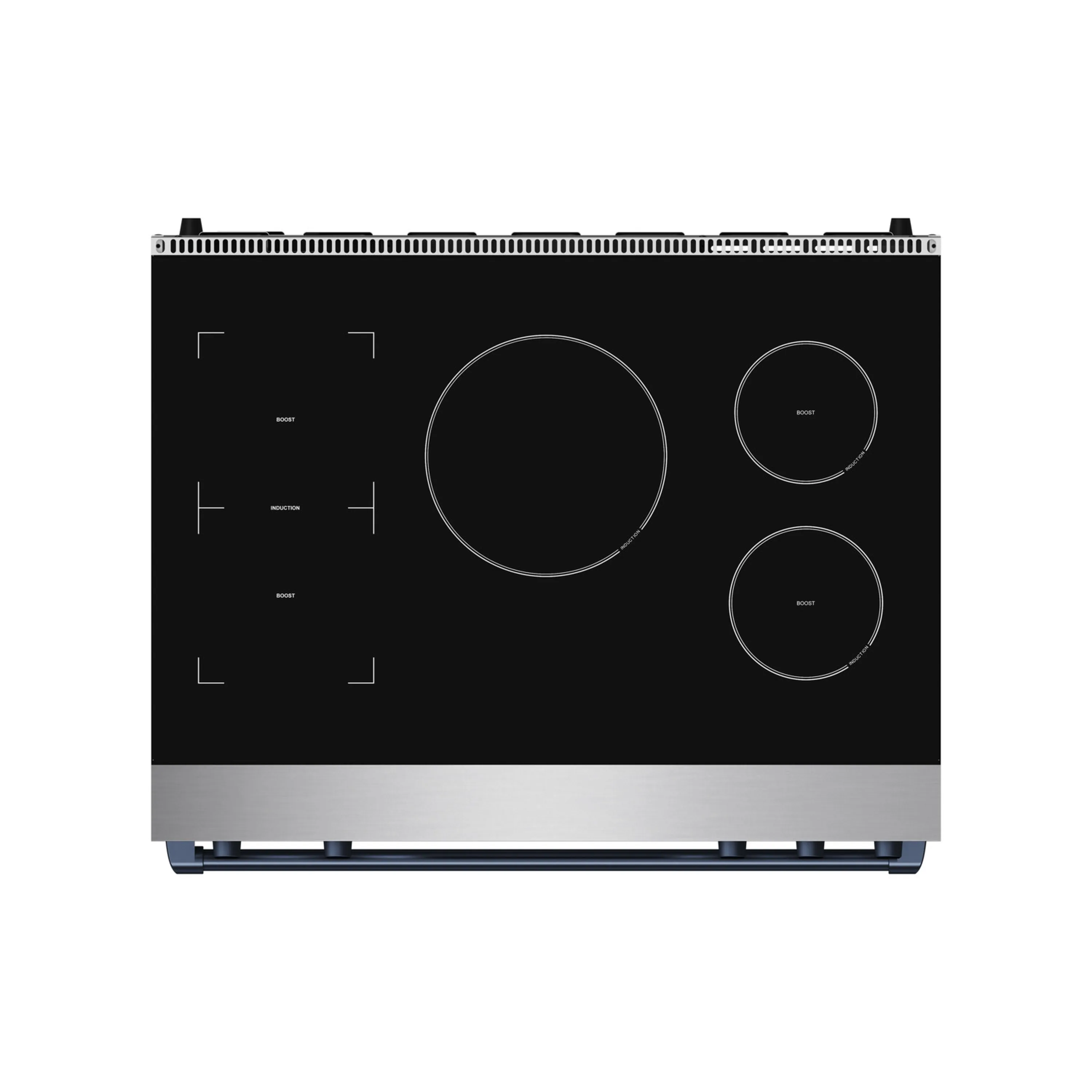 Gordon Ramsay by Thor Kitchen 36-Inch Professional Induction Range with Tilt Panel Touch Control in Stainless Steel with Blue Trim (RSI36-BLU) - Image 2