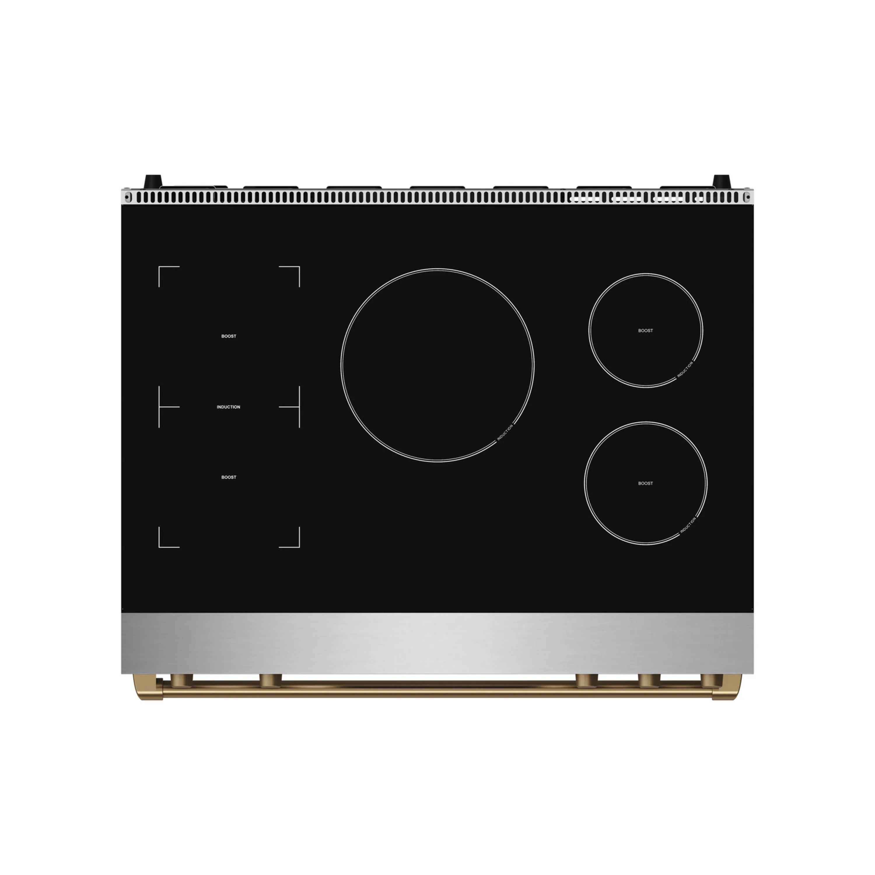 Gordon Ramsay by Thor Kitchen 36-Inch Professional Induction Range with Tilt Panel Touch Control in Stainless Steel with Bronze Trim (RSI36-BRZ) - Image 2