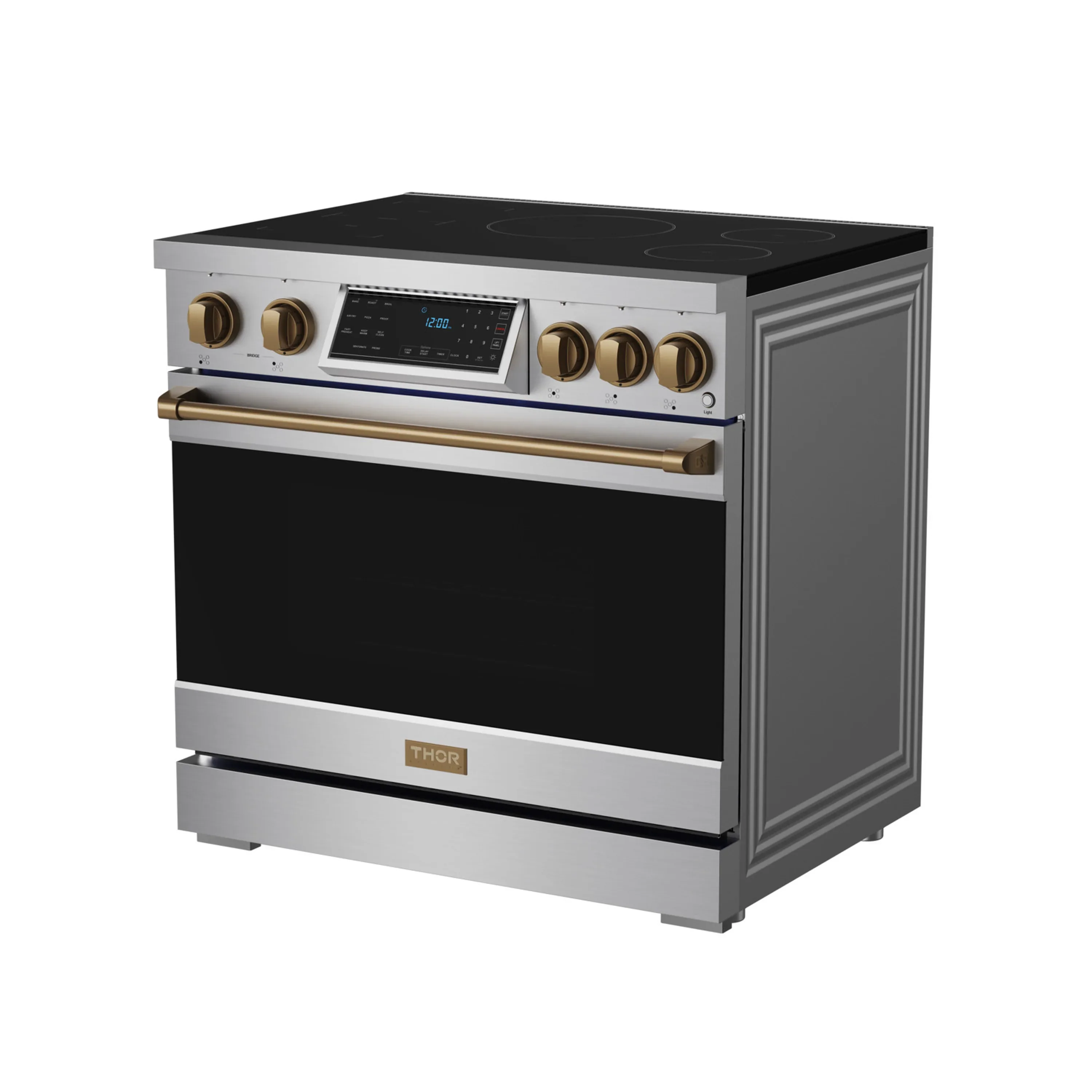 Gordon Ramsay by Thor Kitchen 36-Inch Professional Induction Range with Tilt Panel Touch Control in Stainless Steel with Bronze Trim (RSI36-BRZ) - Image 4