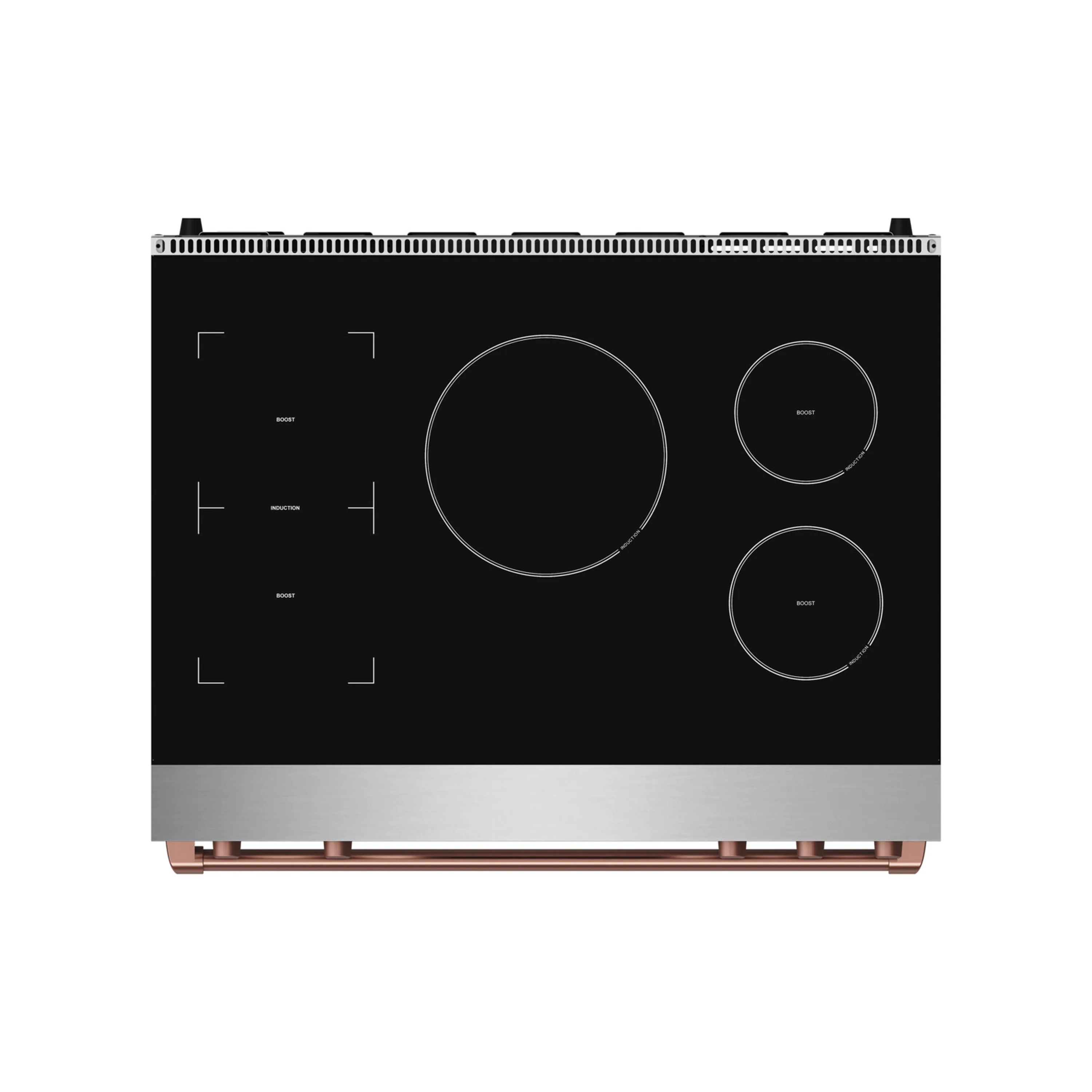 Gordon Ramsay by Thor Kitchen 36-Inch Professional Induction Range with Tilt Panel Touch Control in Stainless Steel with Rose Gold Trim (RSI36-RSG) - Image 2