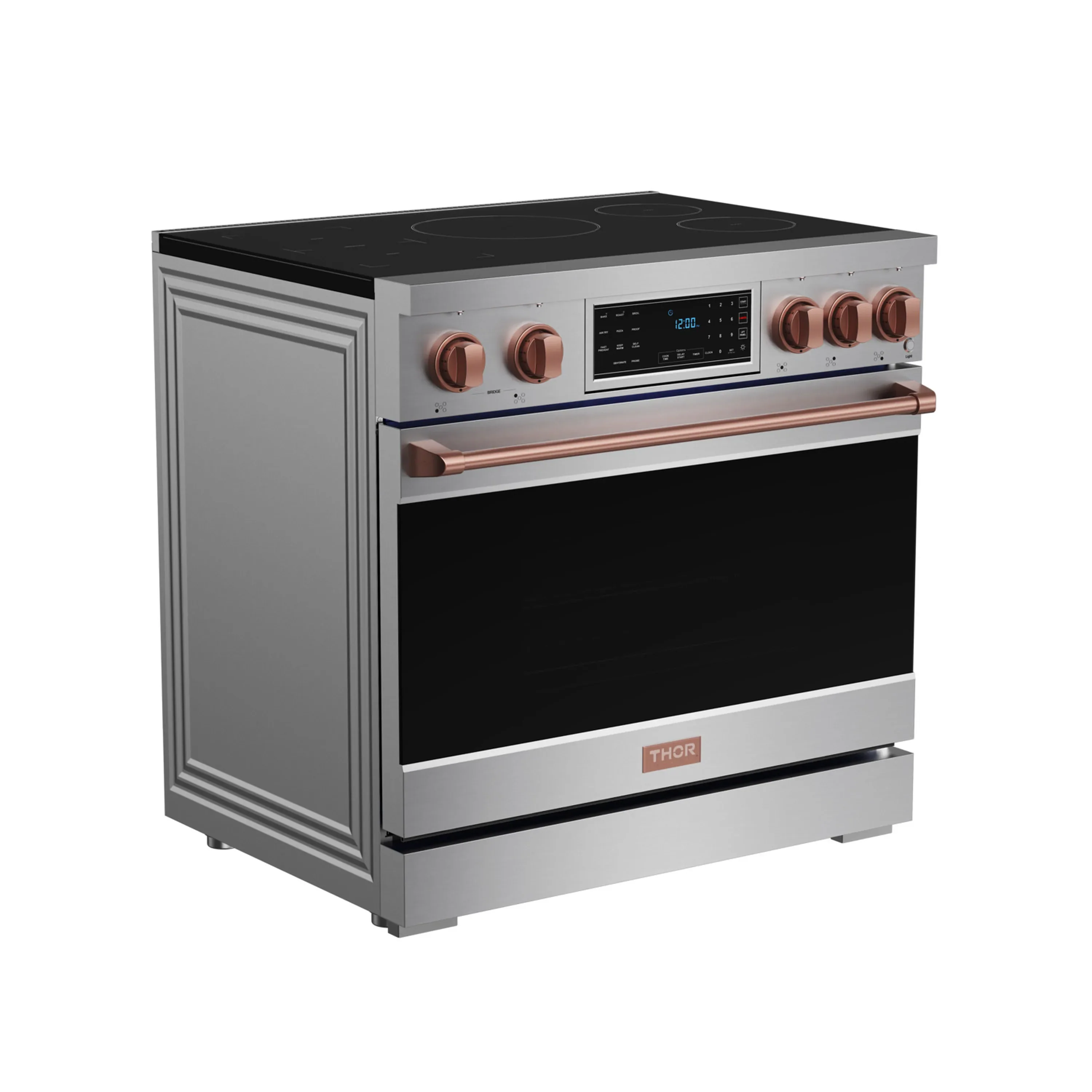 Gordon Ramsay by Thor Kitchen 36-Inch Professional Induction Range with Tilt Panel Touch Control in Stainless Steel with Rose Gold Trim (RSI36-RSG) - Image 3