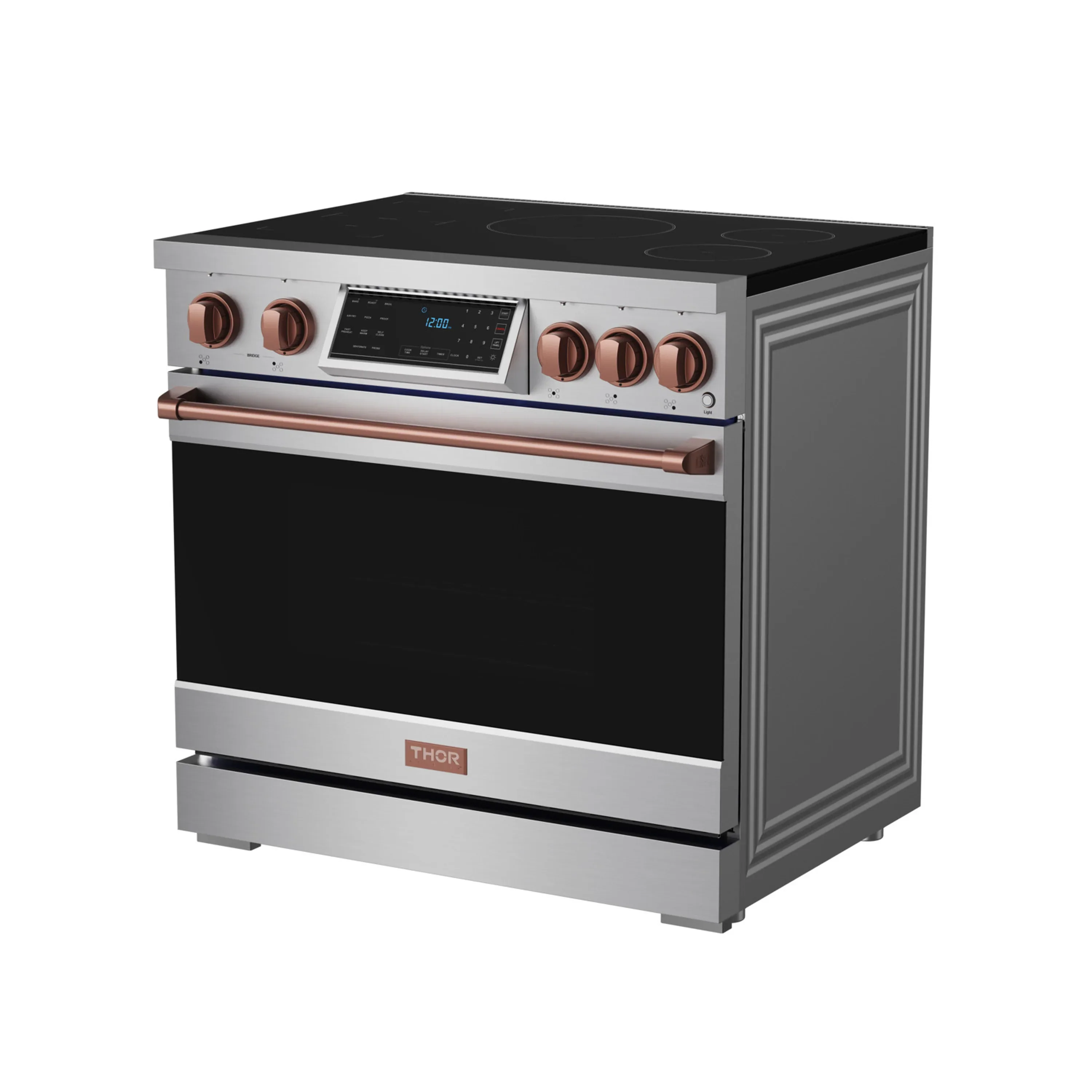 Gordon Ramsay by Thor Kitchen 36-Inch Professional Induction Range with Tilt Panel Touch Control in Stainless Steel with Rose Gold Trim (RSI36-RSG) - Image 4