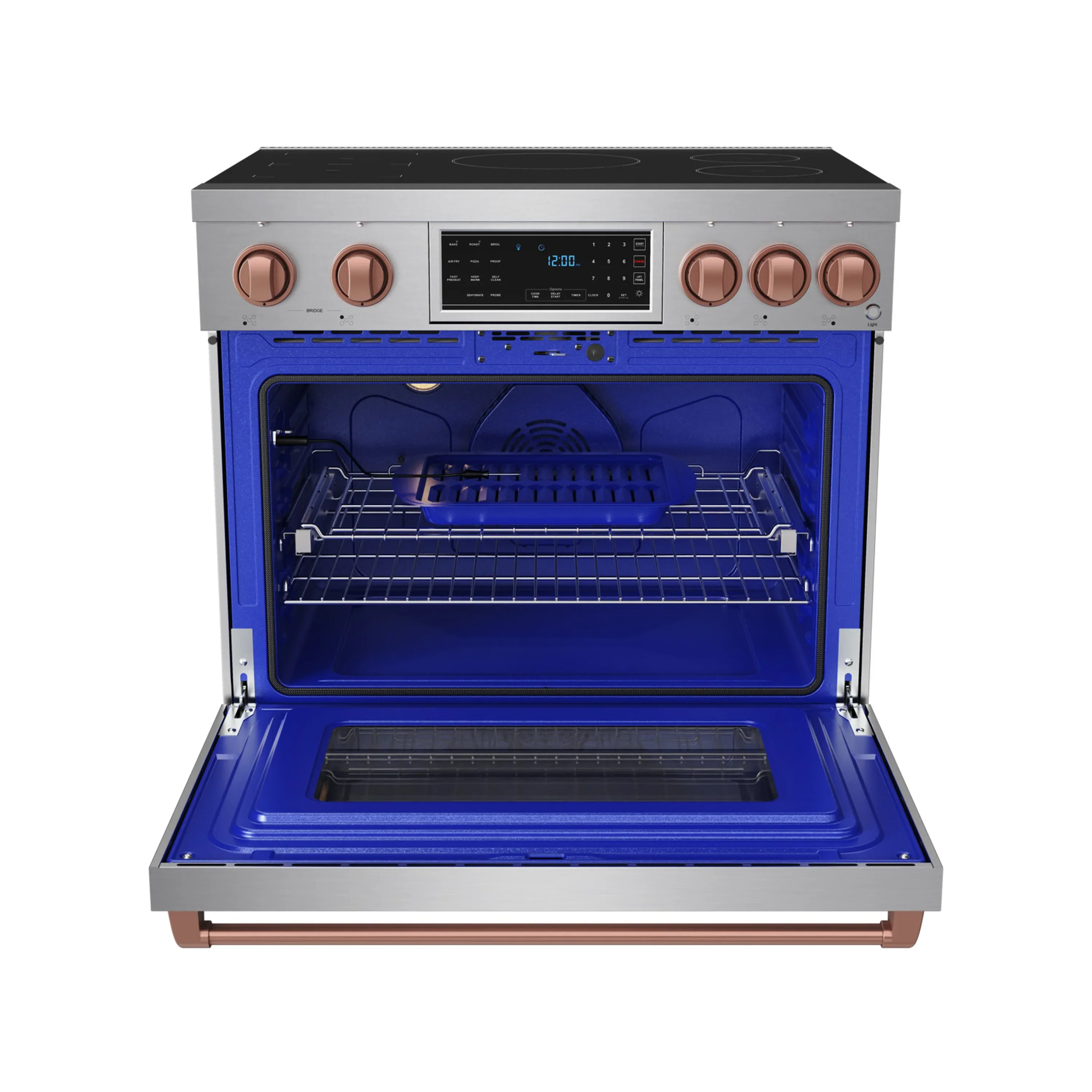 Gordon Ramsay by Thor Kitchen 36-Inch Professional Induction Range with Tilt Panel Touch Control in Stainless Steel with Rose Gold Trim (RSI36-RSG) - Image 5