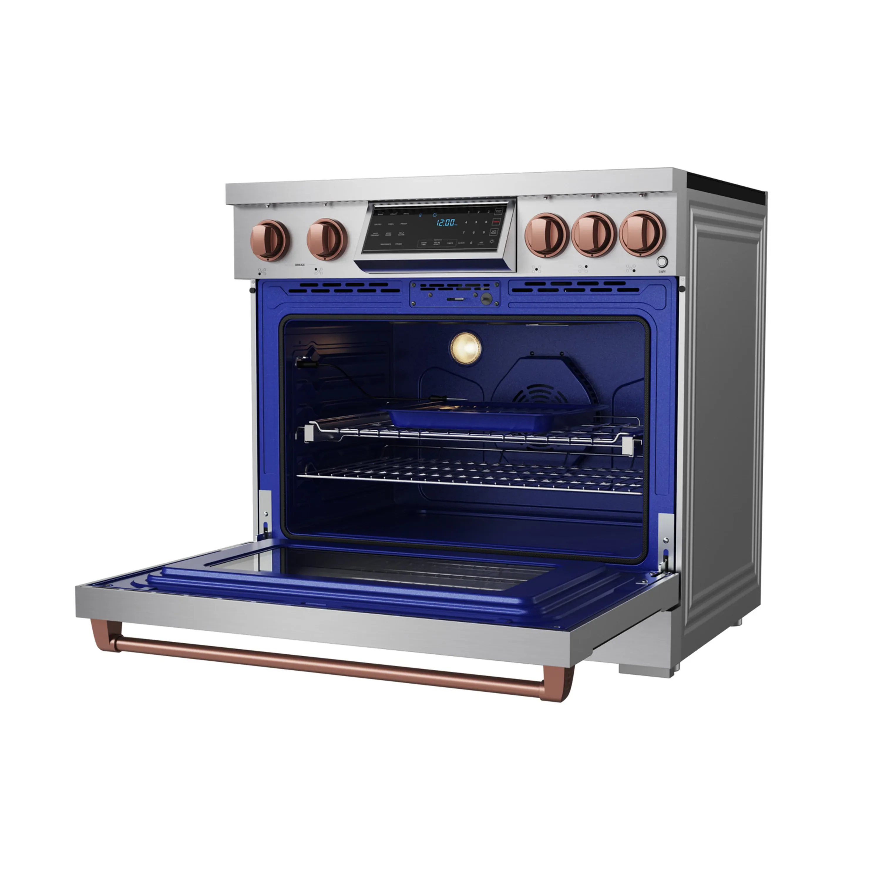 Gordon Ramsay by Thor Kitchen 36-Inch Professional Induction Range with Tilt Panel Touch Control in Stainless Steel with Rose Gold Trim (RSI36-RSG) - Image 6