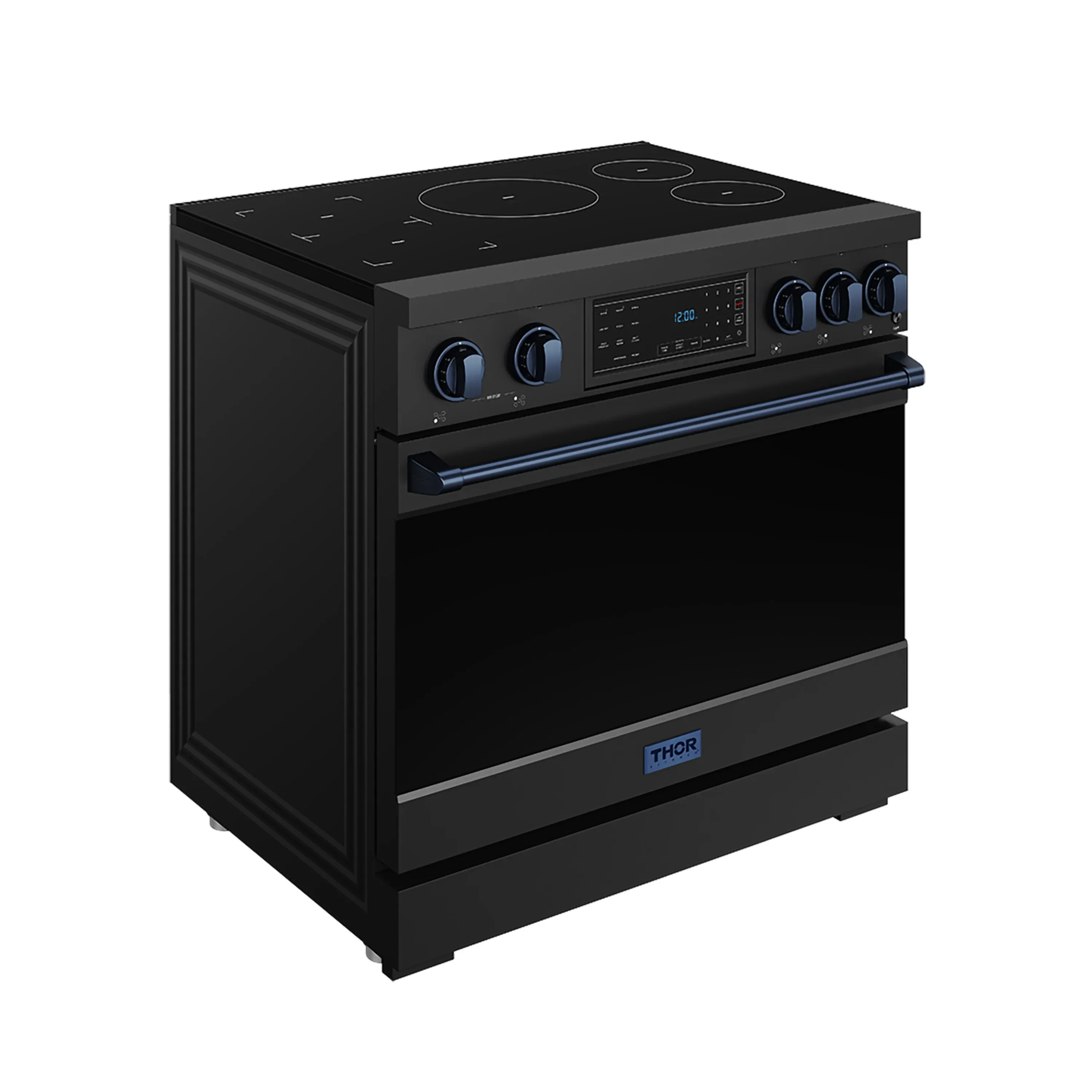 Gordon Ramsay by Thor Kitchen 36-Inch Professional Induction Range with Tilt Panel Touch Control in Black with Blue Trim (RSI36B-BLU) - Image 3