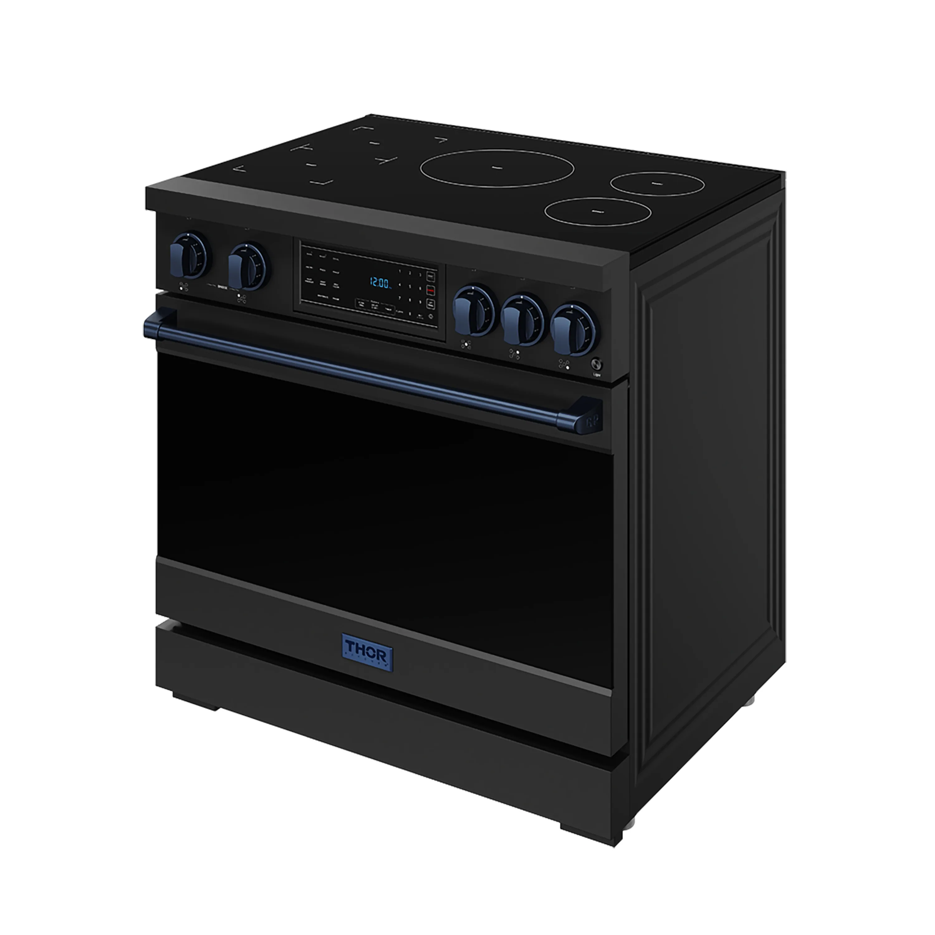 Gordon Ramsay by Thor Kitchen 36-Inch Professional Induction Range with Tilt Panel Touch Control in Black with Blue Trim (RSI36B-BLU) - Image 4
