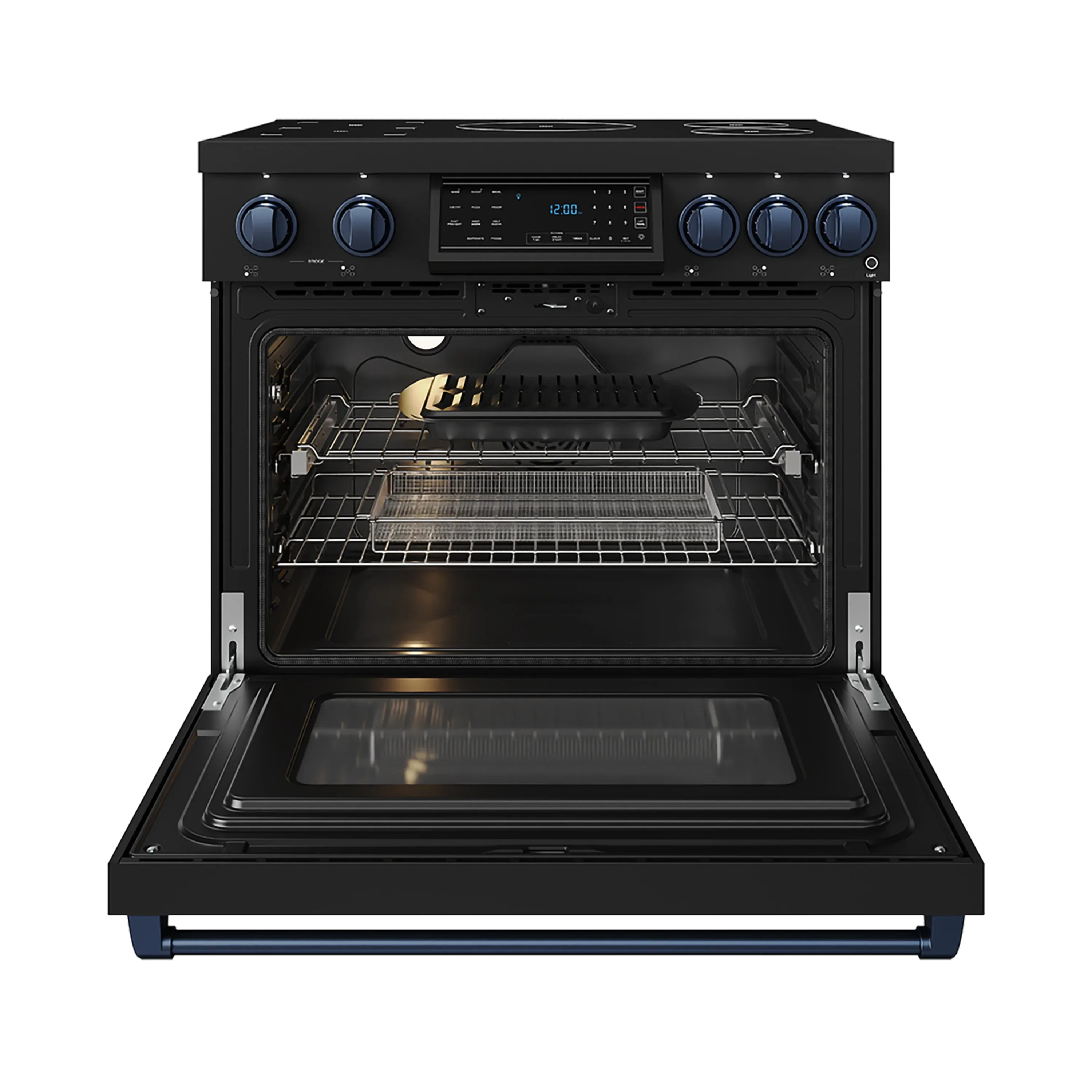 Gordon Ramsay by Thor Kitchen 36-Inch Professional Induction Range with Tilt Panel Touch Control in Black with Blue Trim (RSI36B-BLU) - Image 5