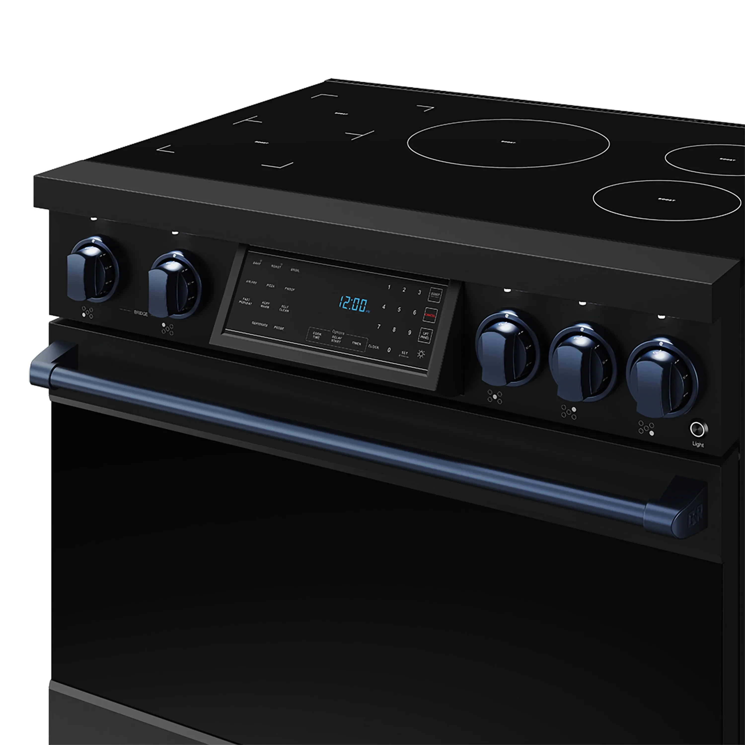 Gordon Ramsay by Thor Kitchen 36-Inch Professional Induction Range with Tilt Panel Touch Control in Black with Blue Trim (RSI36B-BLU) - Image 7