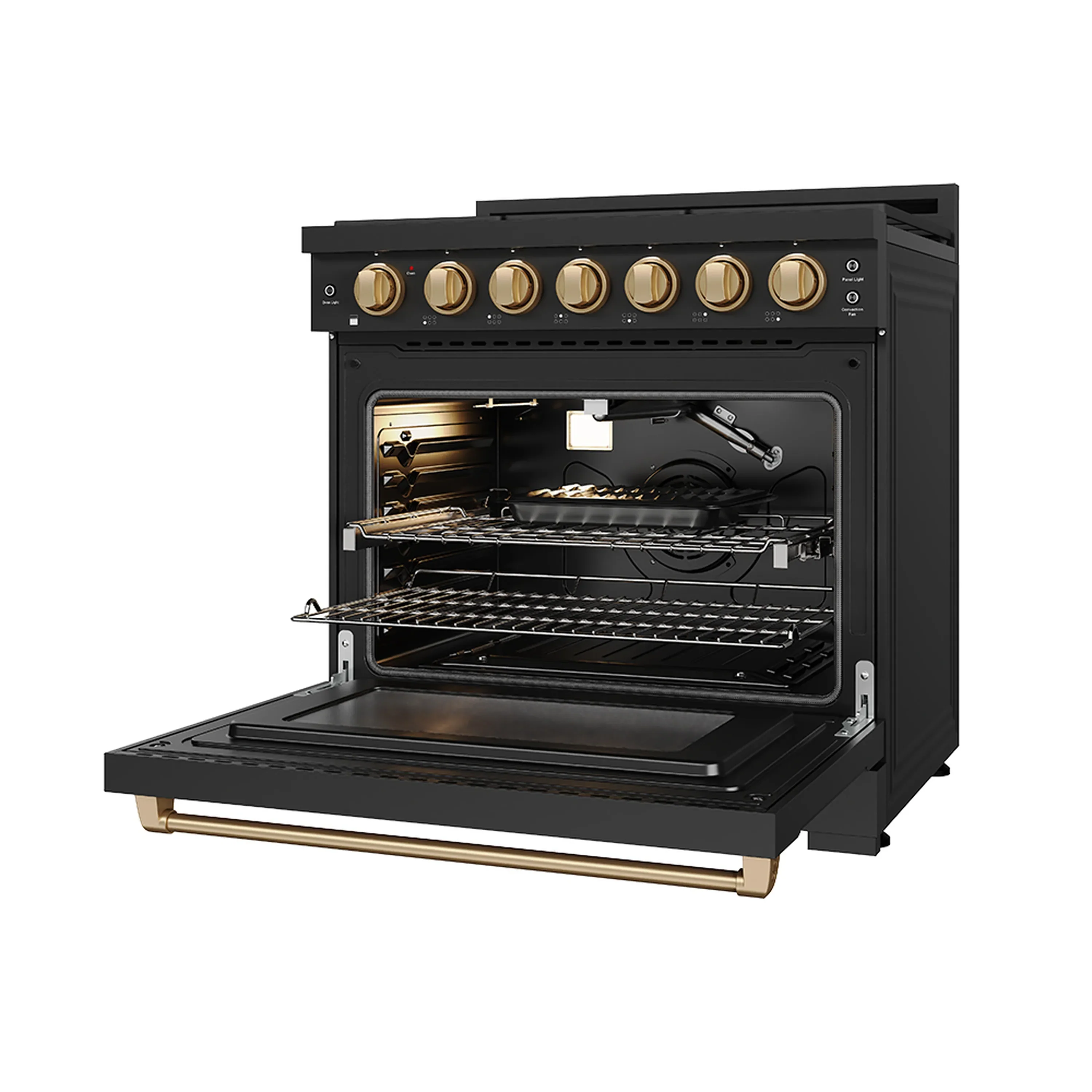 Gordon Ramsay by Thor Kitchen 36-inch Professional Natural Gas Range with Precision Knob in Black and Bronze Trim (RSG36PB-BRZ) - Image 6