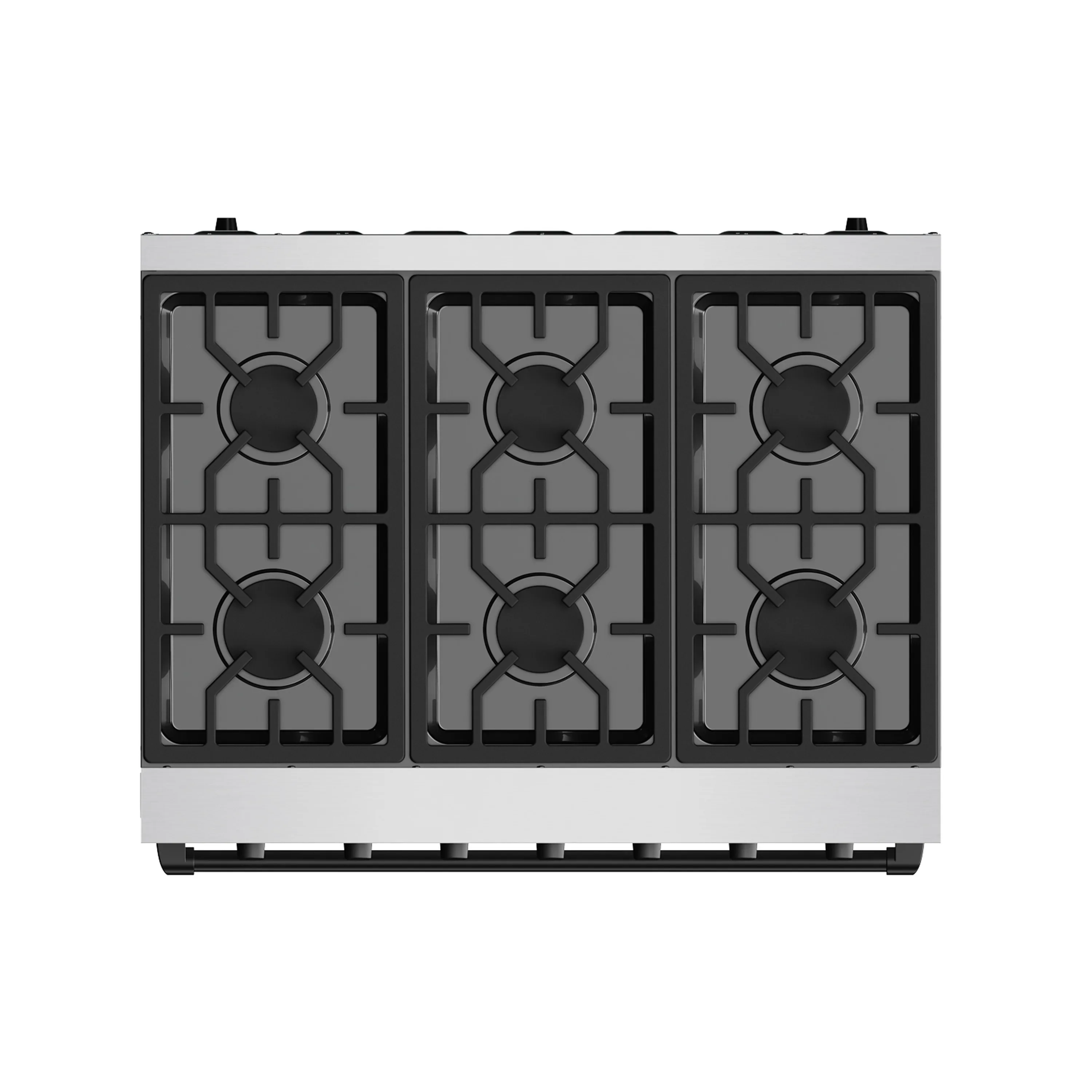 Gordon Ramsay by Thor Kitchen 36-inch Professional Natural Gas Range with Precision Knob in Stainless Steel and Black Trim (RSG36P-BLK) - Image 2
