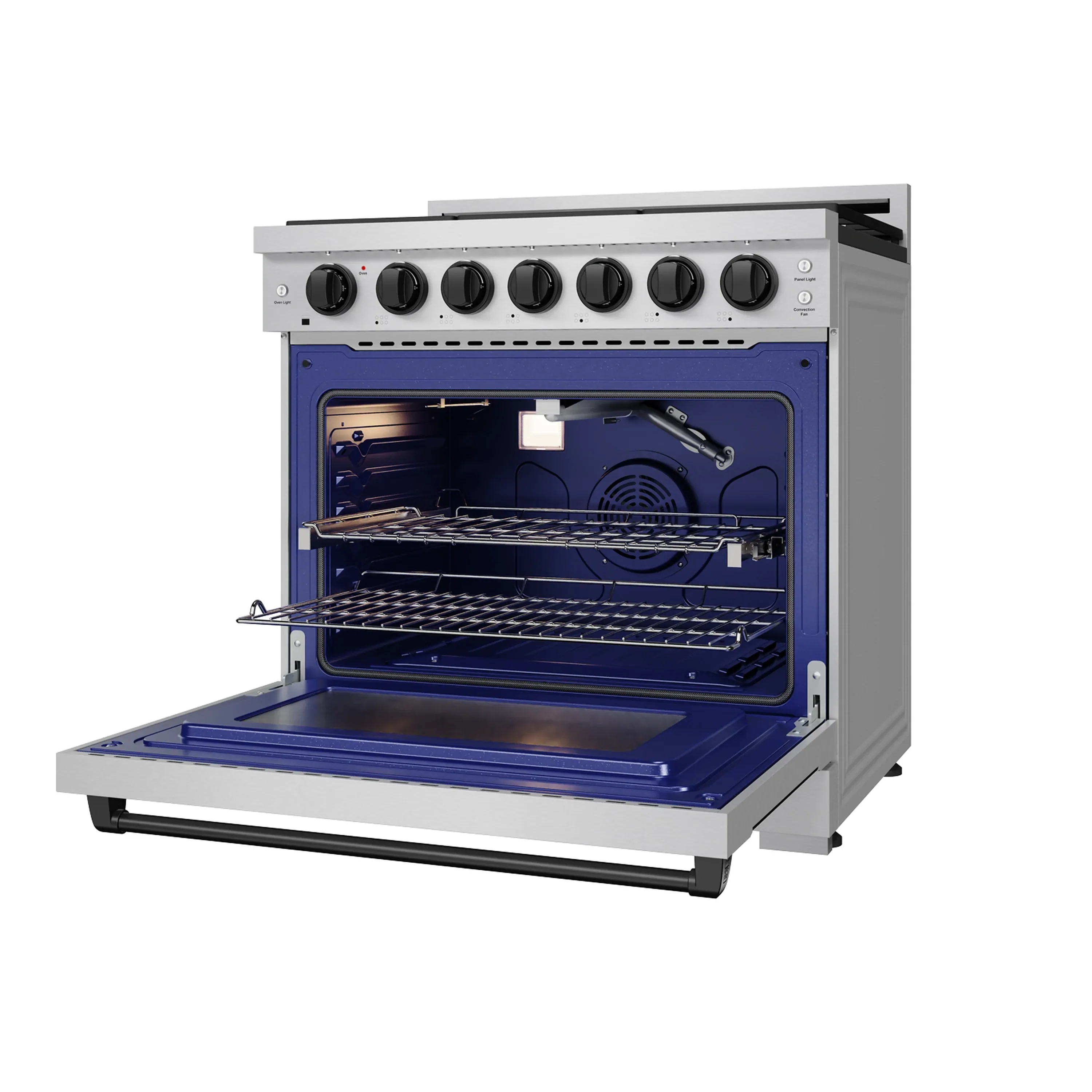 Gordon Ramsay by Thor Kitchen 36-inch Professional Natural Gas Range with Precision Knob in Stainless Steel and Black Trim (RSG36P-BLK) - Image 6