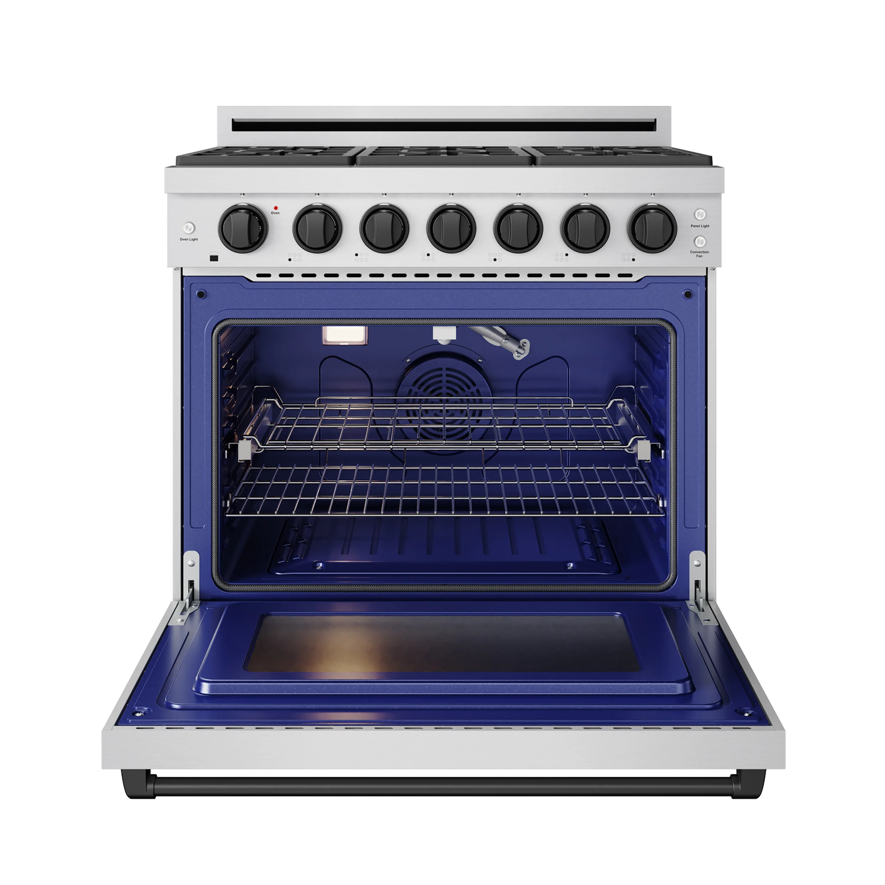 Gordon Ramsay by Thor Kitchen 36-inch Professional Natural Gas Range with Precision Knob in Stainless Steel and Black Trim (RSG36P-BLK) - Image 7