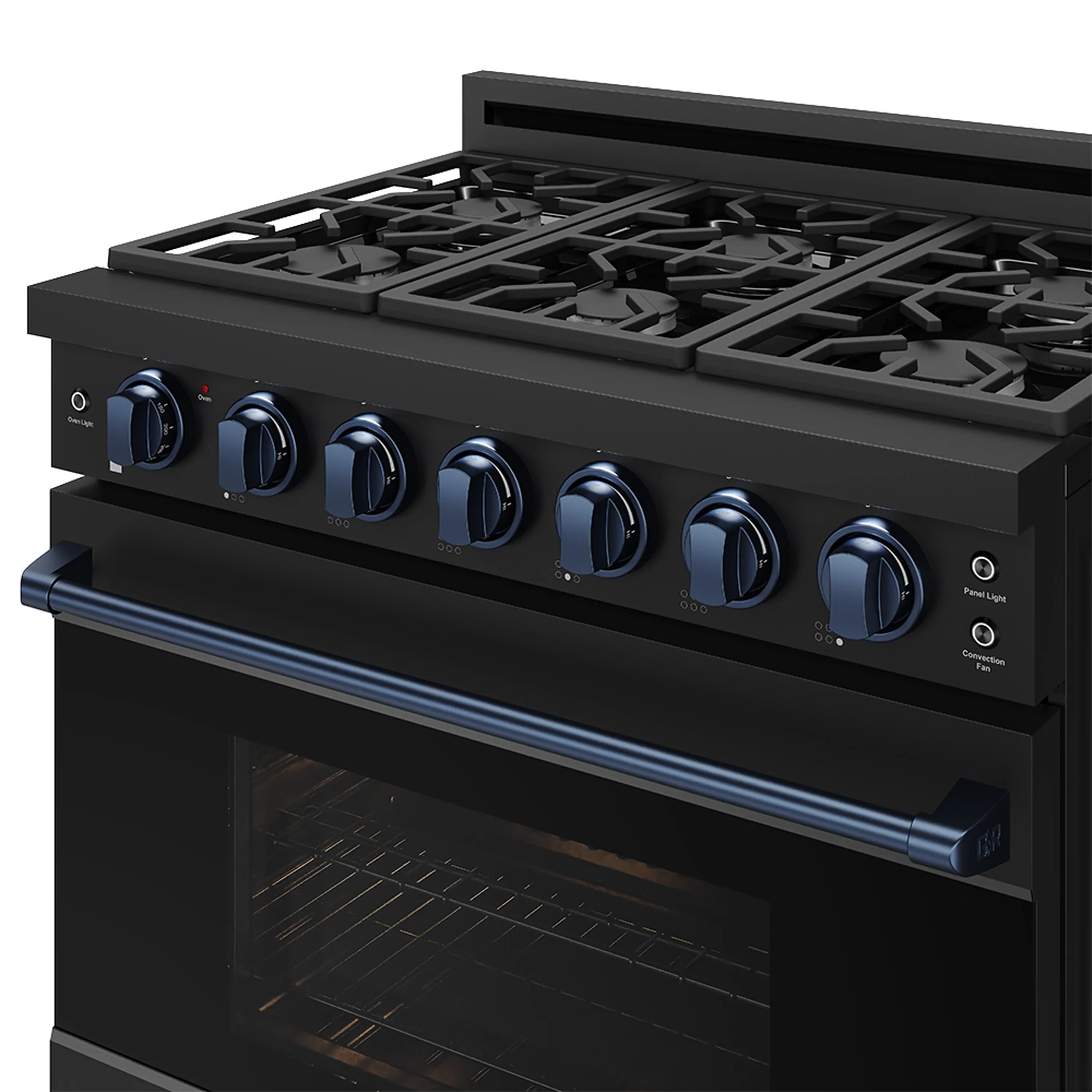 Gordon Ramsay by Thor Kitchen 36-inch Professional Propane Gas Range with Precision Knob in Black and Blue Trim (RSG36PBLP-BLU) - Image 7