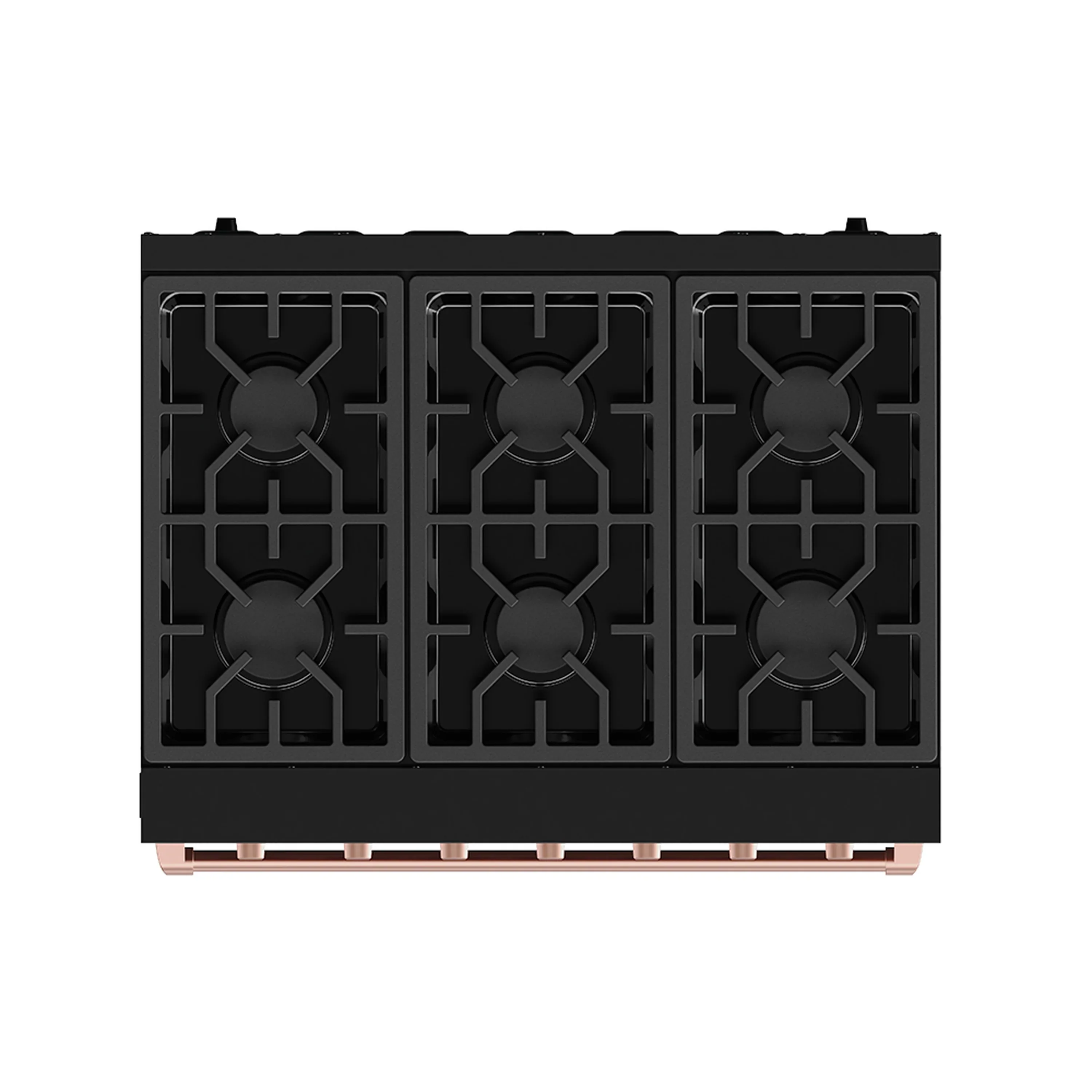 Gordon Ramsay by Thor Kitchen 36-inch Professional Propane Gas Range with Precision Knob in Black and Rose Gold Trim (RSG36PBLP-RSG) - Image 2
