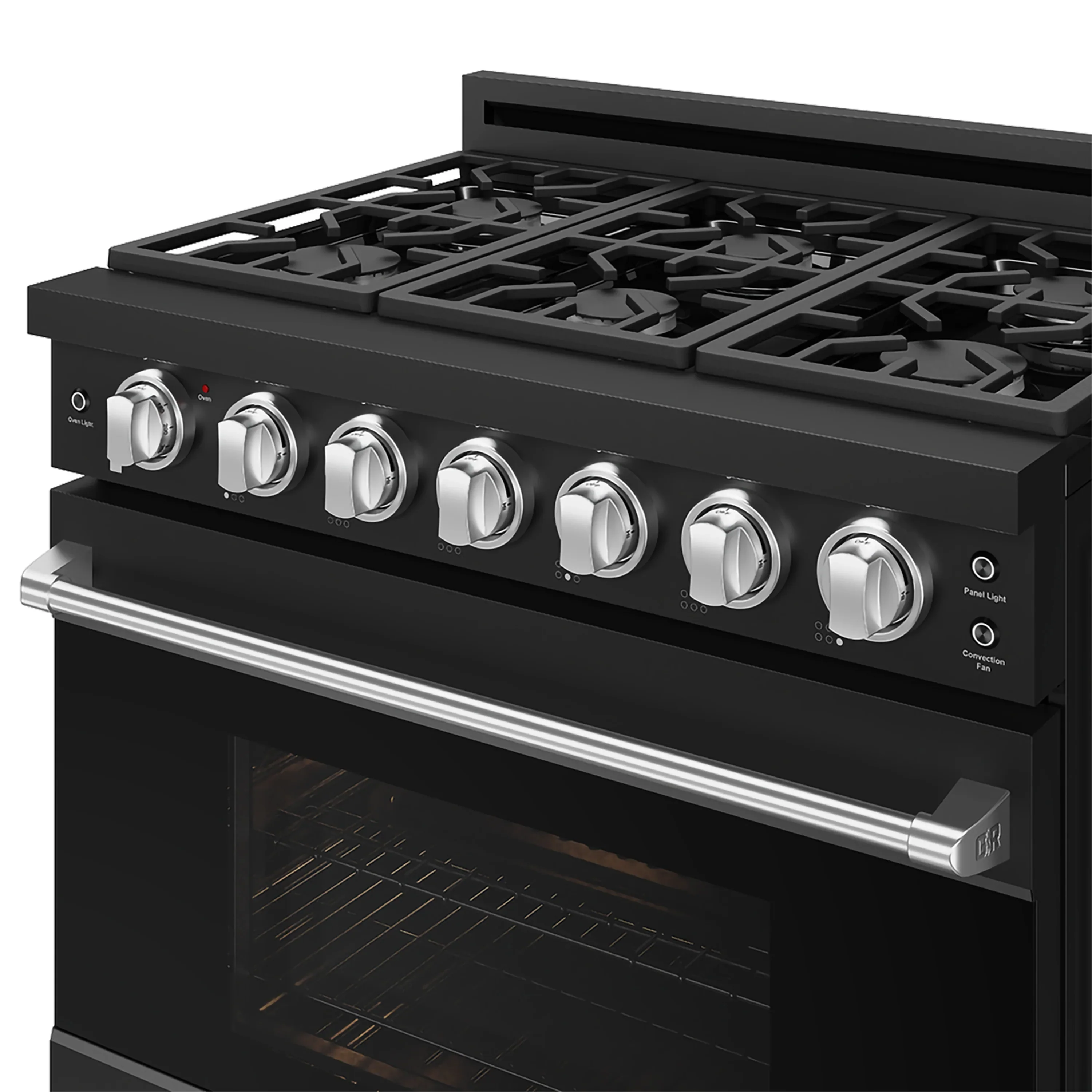 Gordon Ramsay by Thor Kitchen 36-inch Professional Natural Gas Range with Precision Knob Oven in Black and Stainless Steel Trim (RSG36PB-SS) - Image 7