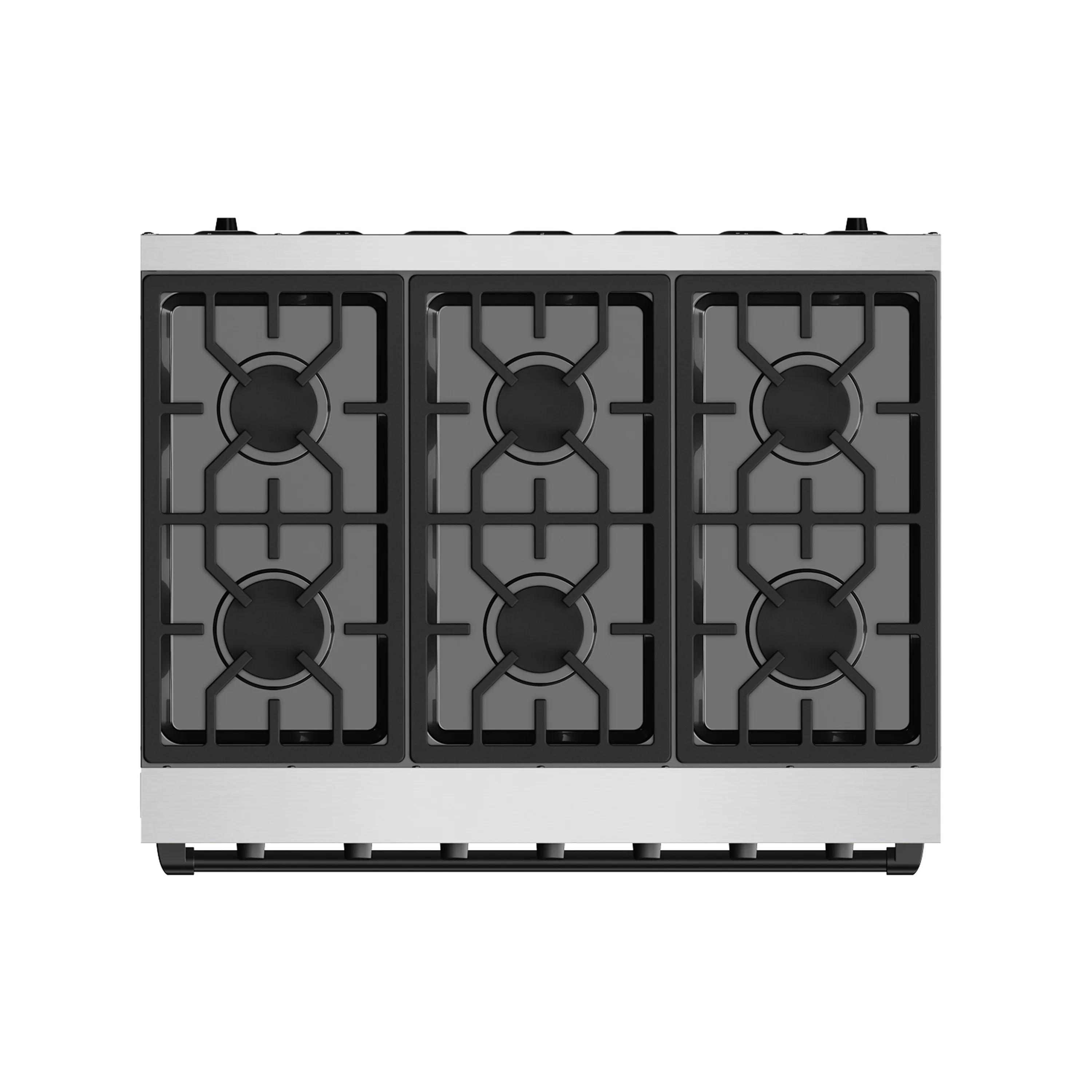 Gordon Ramsay by Thor Kitchen 36-inch Professional Propane Gas Range with Precision Knob in Stainless Steel and Black Trim (RSG36PLP-BLK) - Image 2