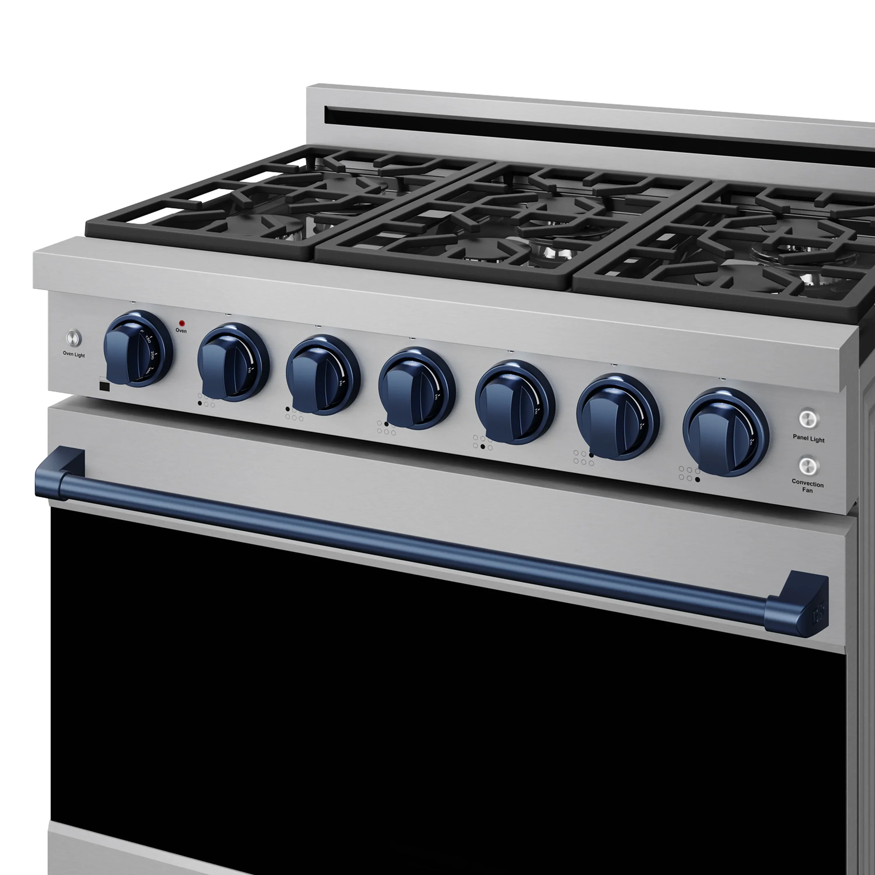 Gordon Ramsay by Thor Kitchen 36-inch Professional Propane Gas Range with Precision Knob in Stainless Steel and Blue Trim (RSG36PLP-BLU) - Image 7
